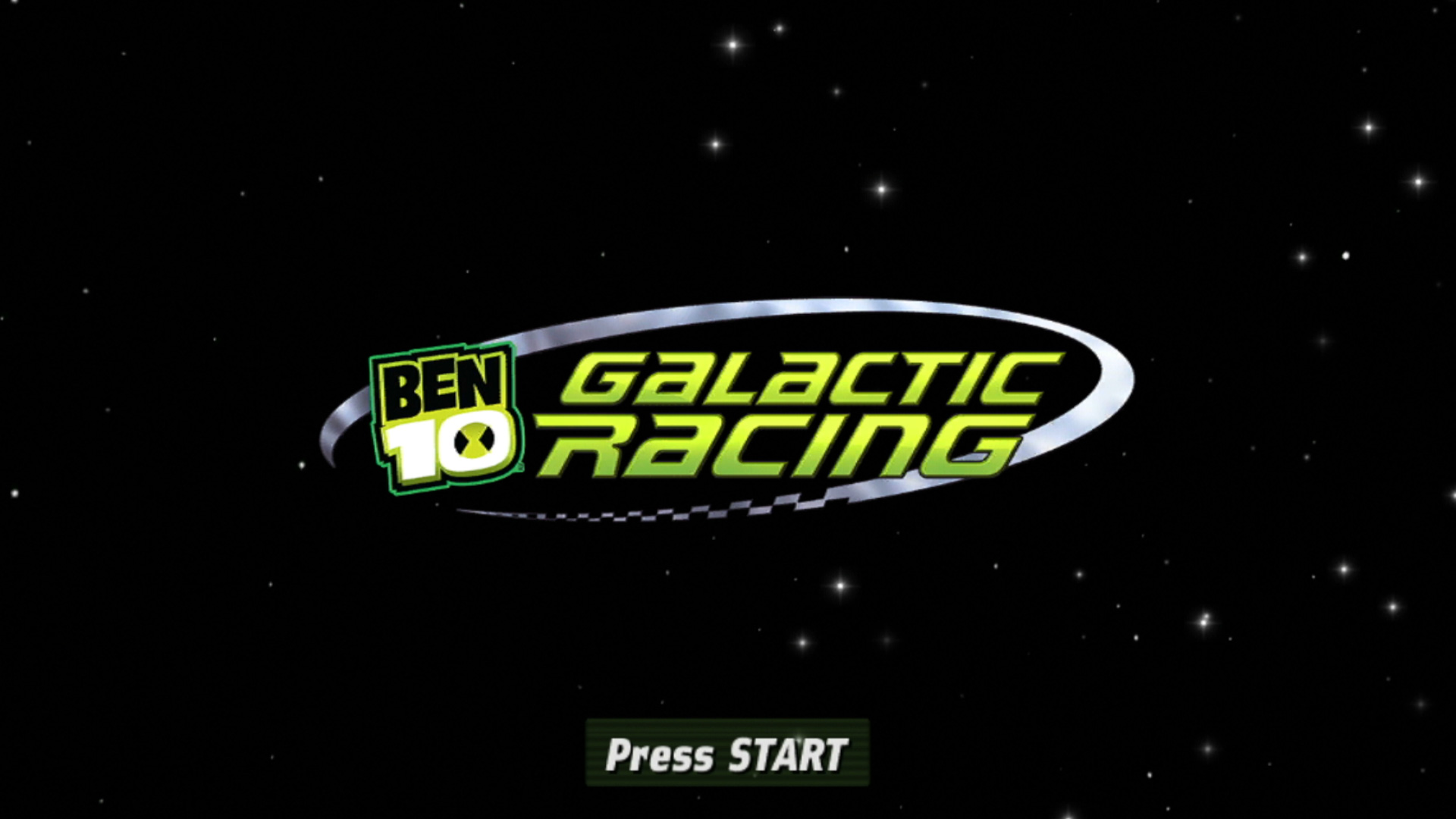 Ben 10 Galactic Racing PS3 game title start screen