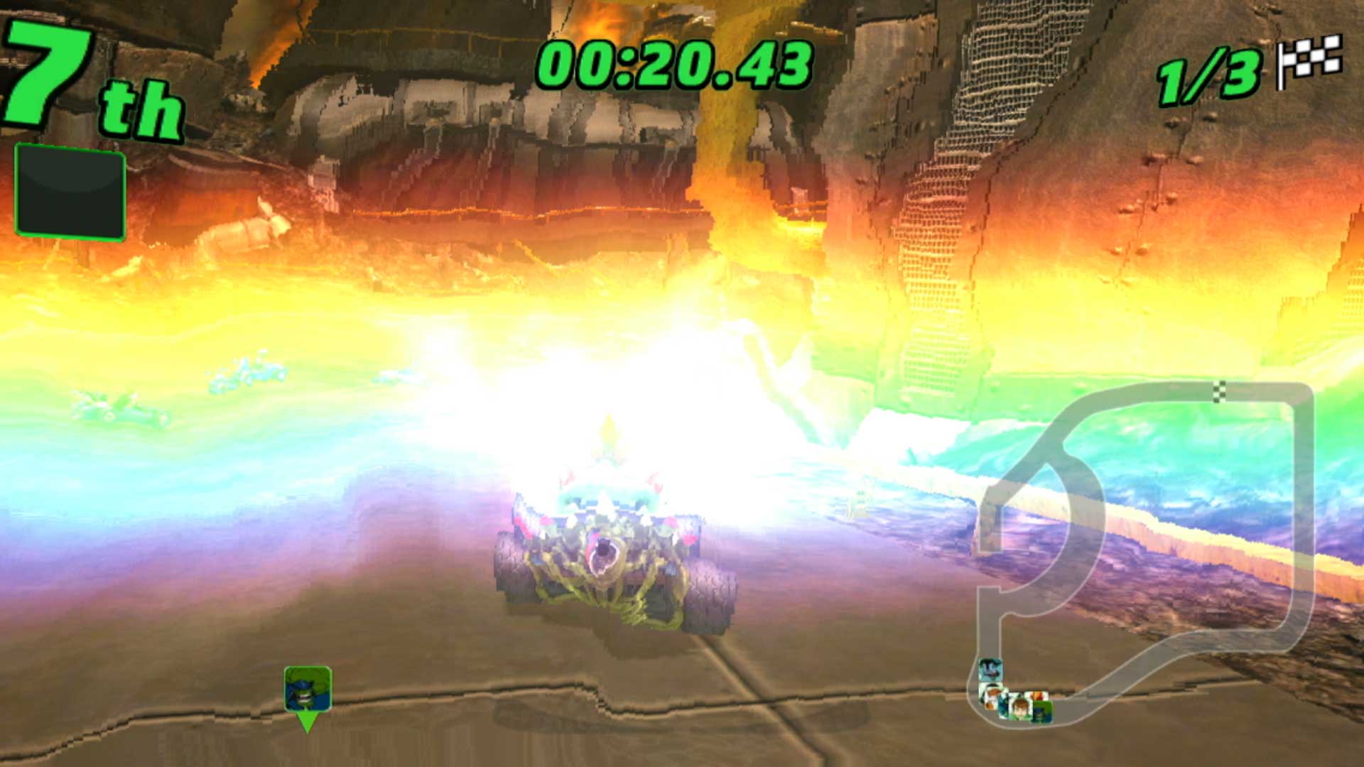 Ben 10 Galactic Racing PS3 vision blocked rainbow