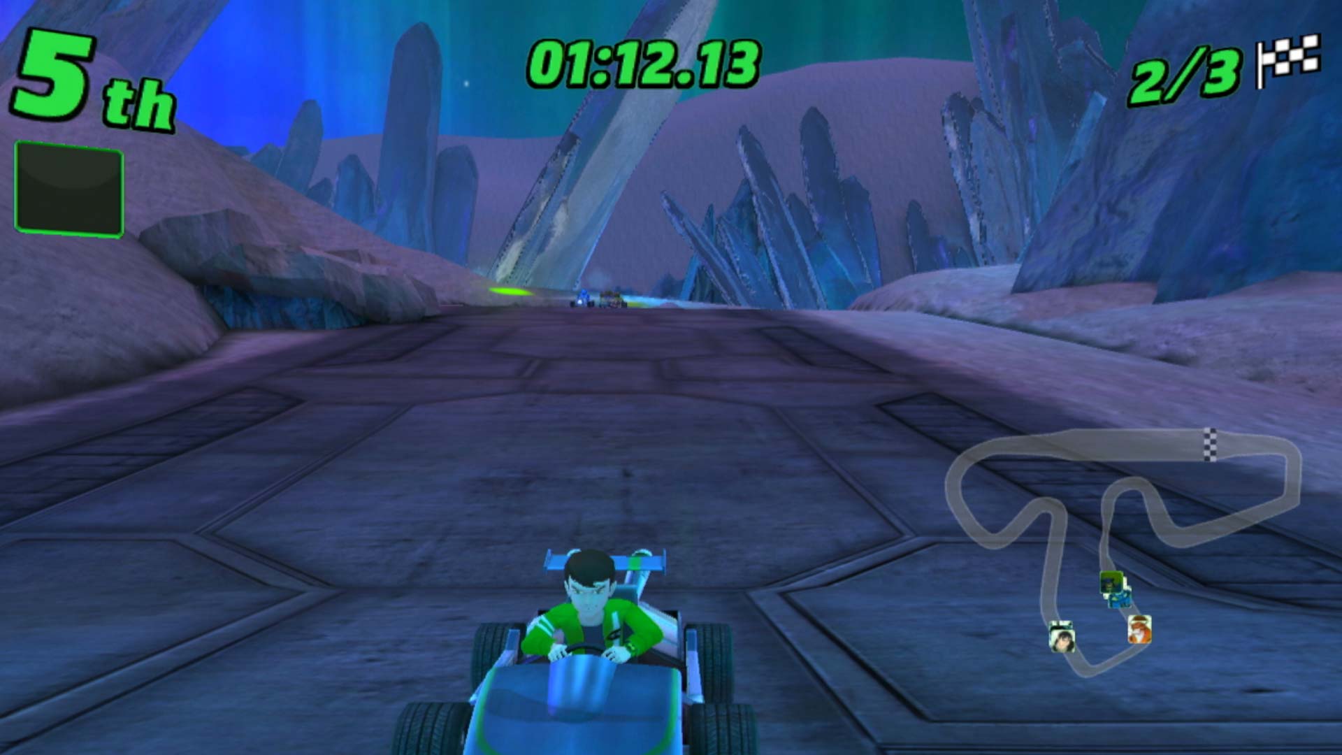 Ben 10 Galactic Racing PS3 front view vehicle