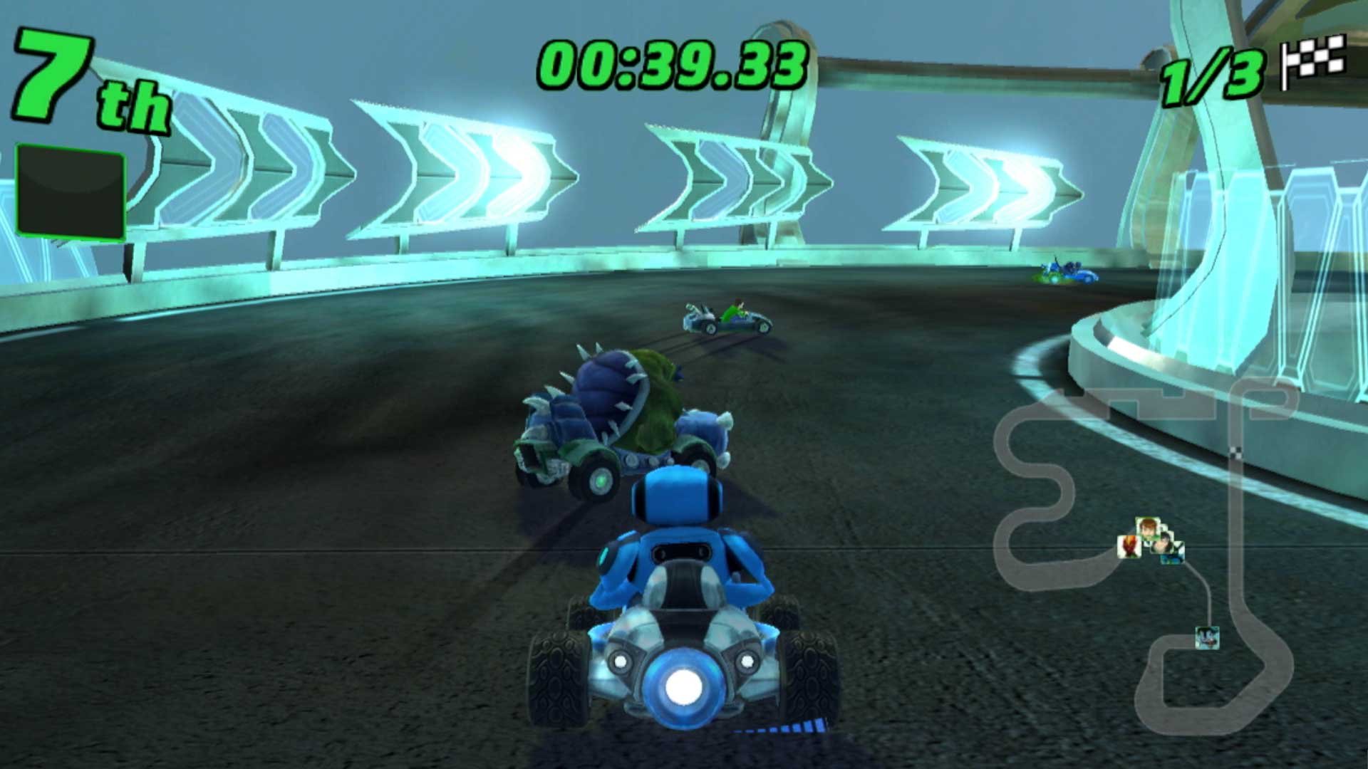 Ben 10 Galactic Racing PS3 1st lap gameplay