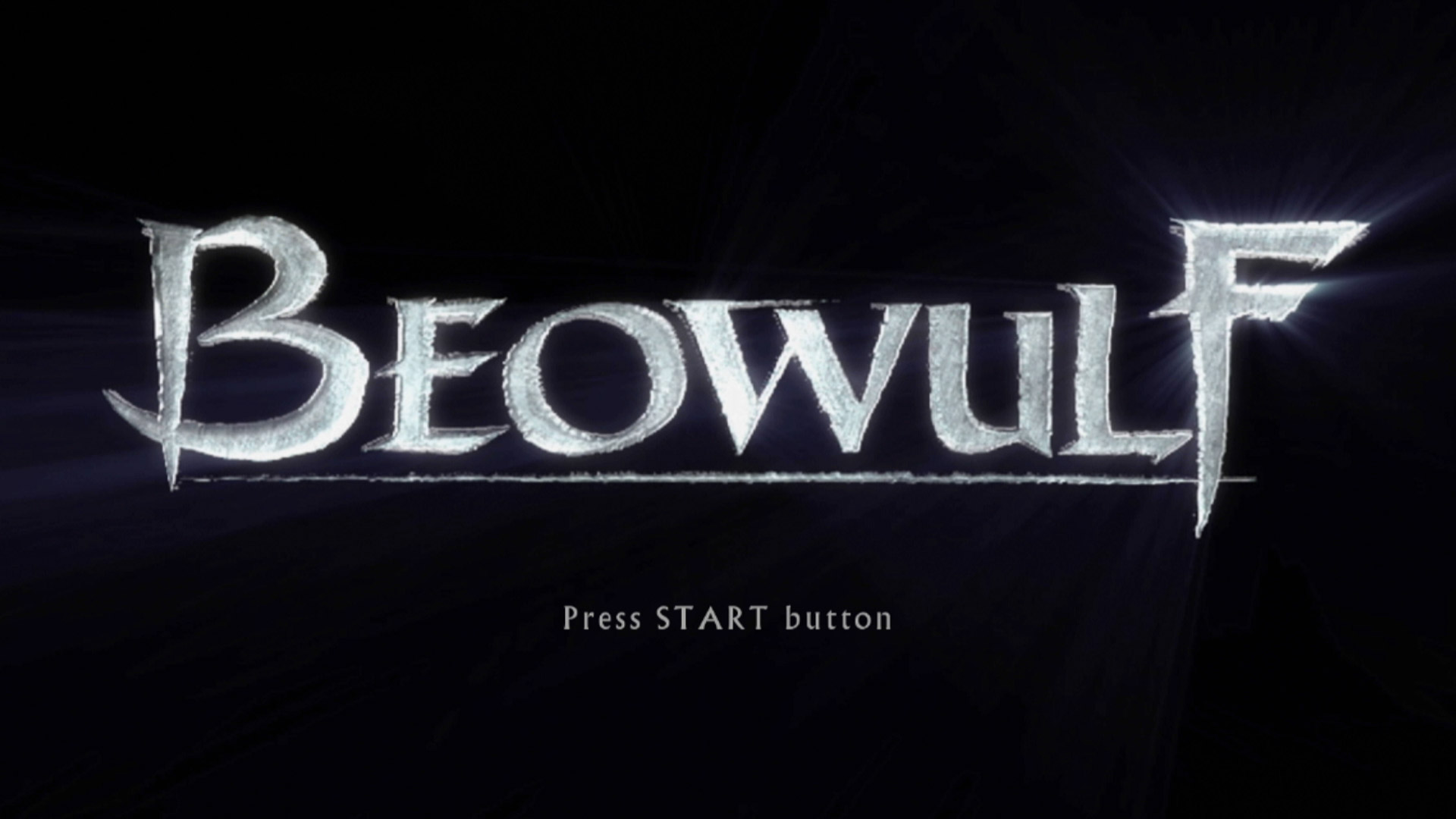 Beowulf The Game PS3 title start screen