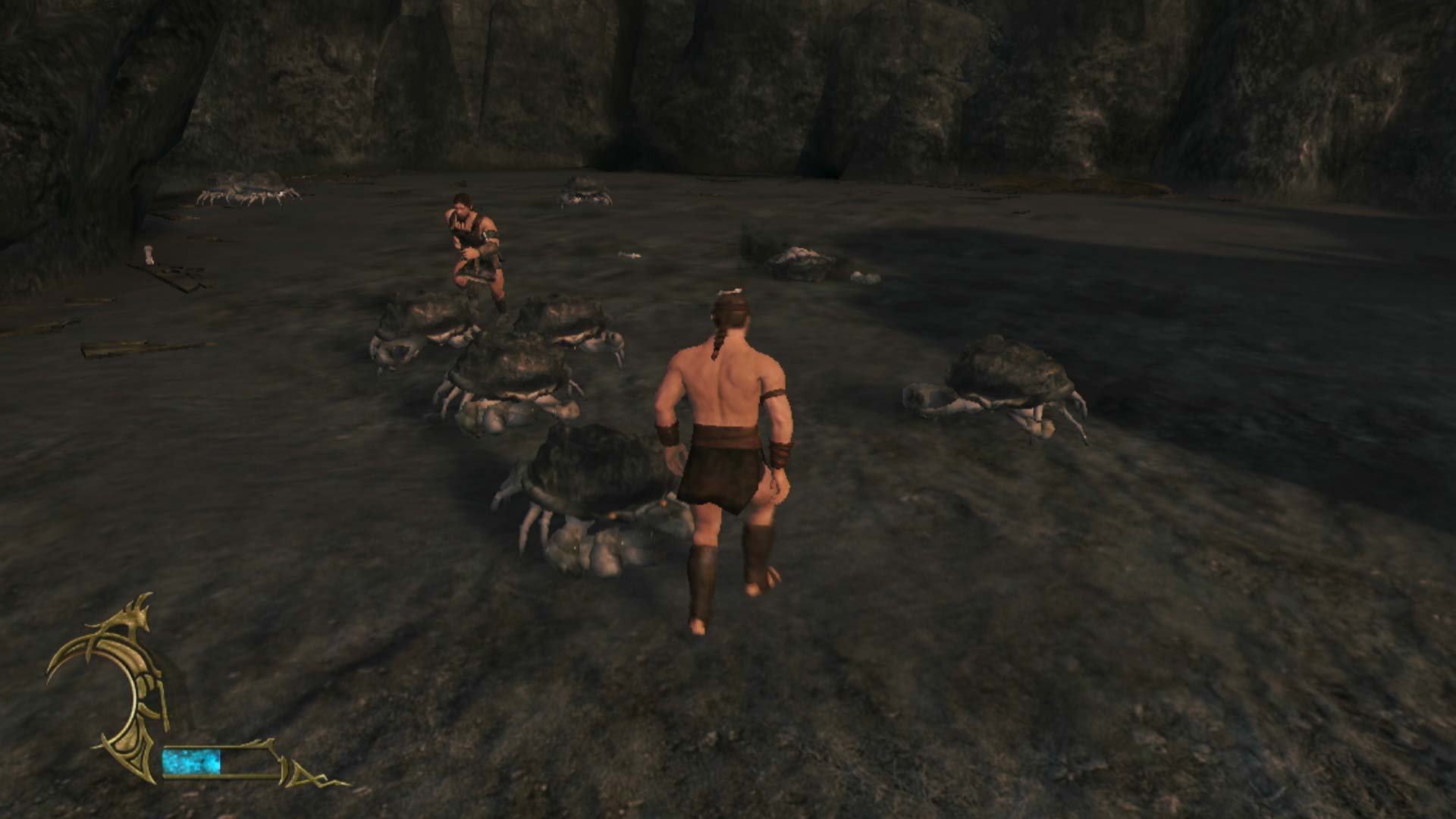 Beowulf The Game PS3 fighting crabs