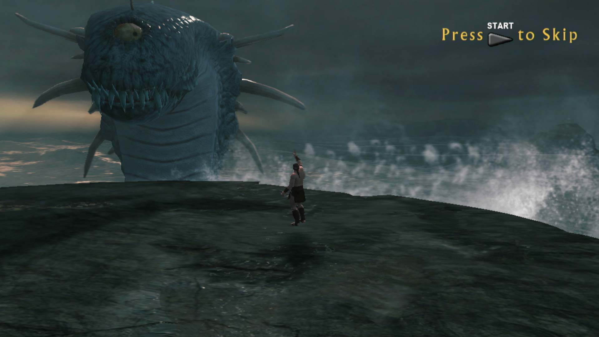 Beowulf The Game PS3 fighting prologue boss