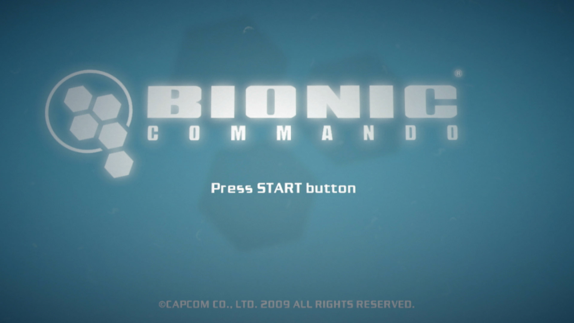 Bionic Commando PS3 game title start screen