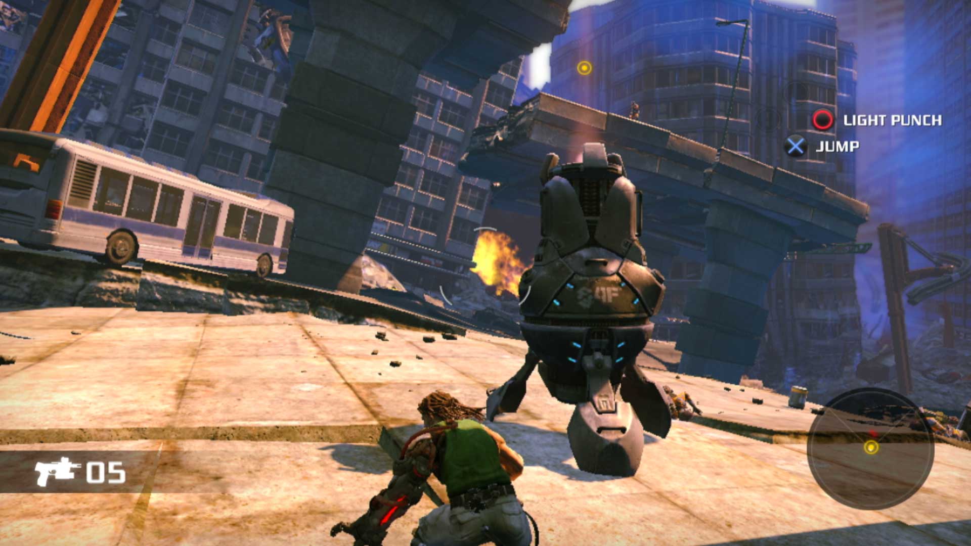 Bionic Commando PS3 relay machine bridge city