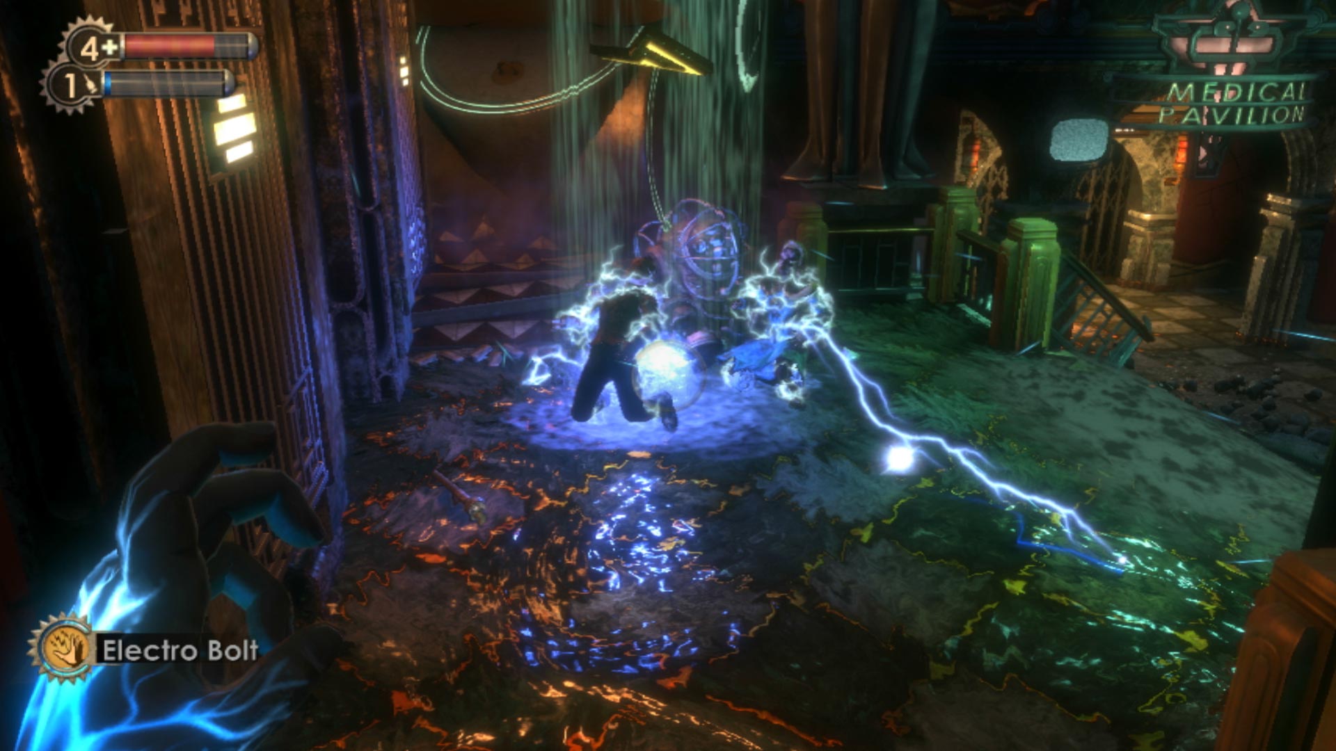 BioShock PS3 enemies electricuted