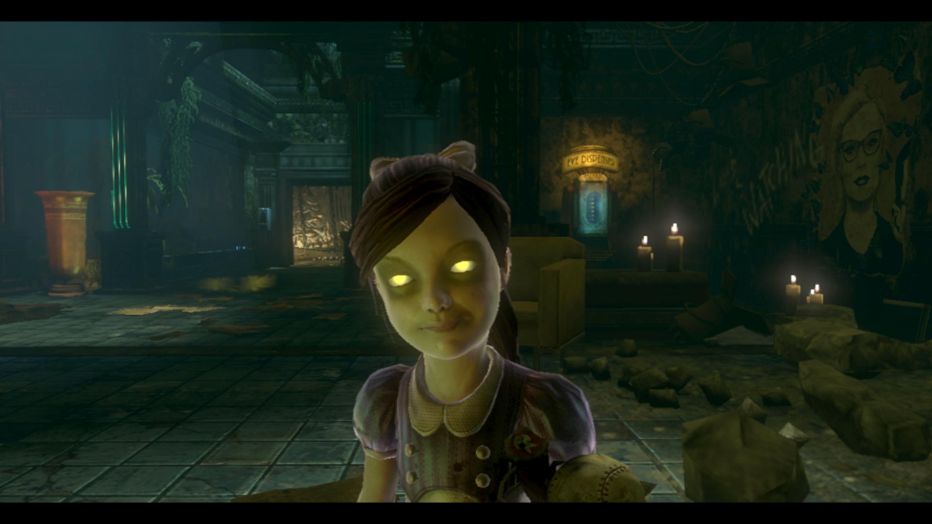 BioShock 2 PS3 little sister close-up gameplay