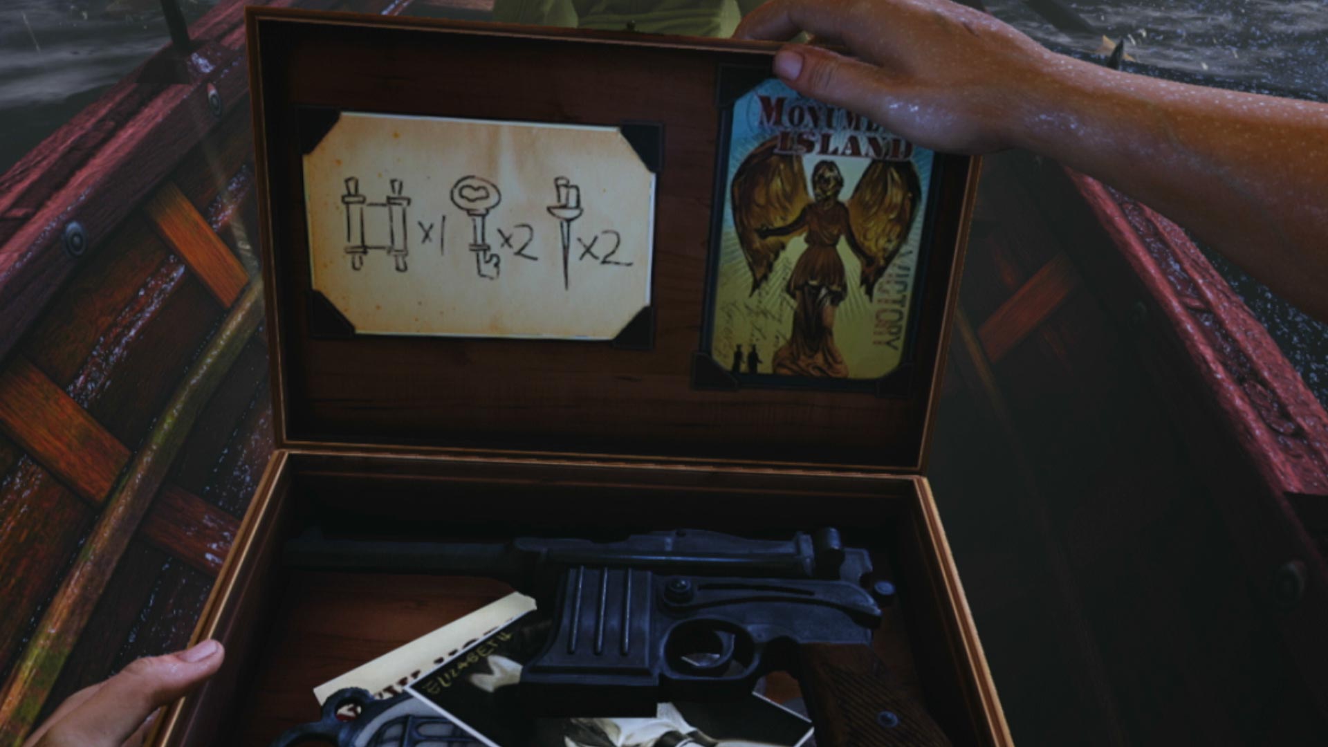 BioShock Infinite PS3 flare box gun clue 