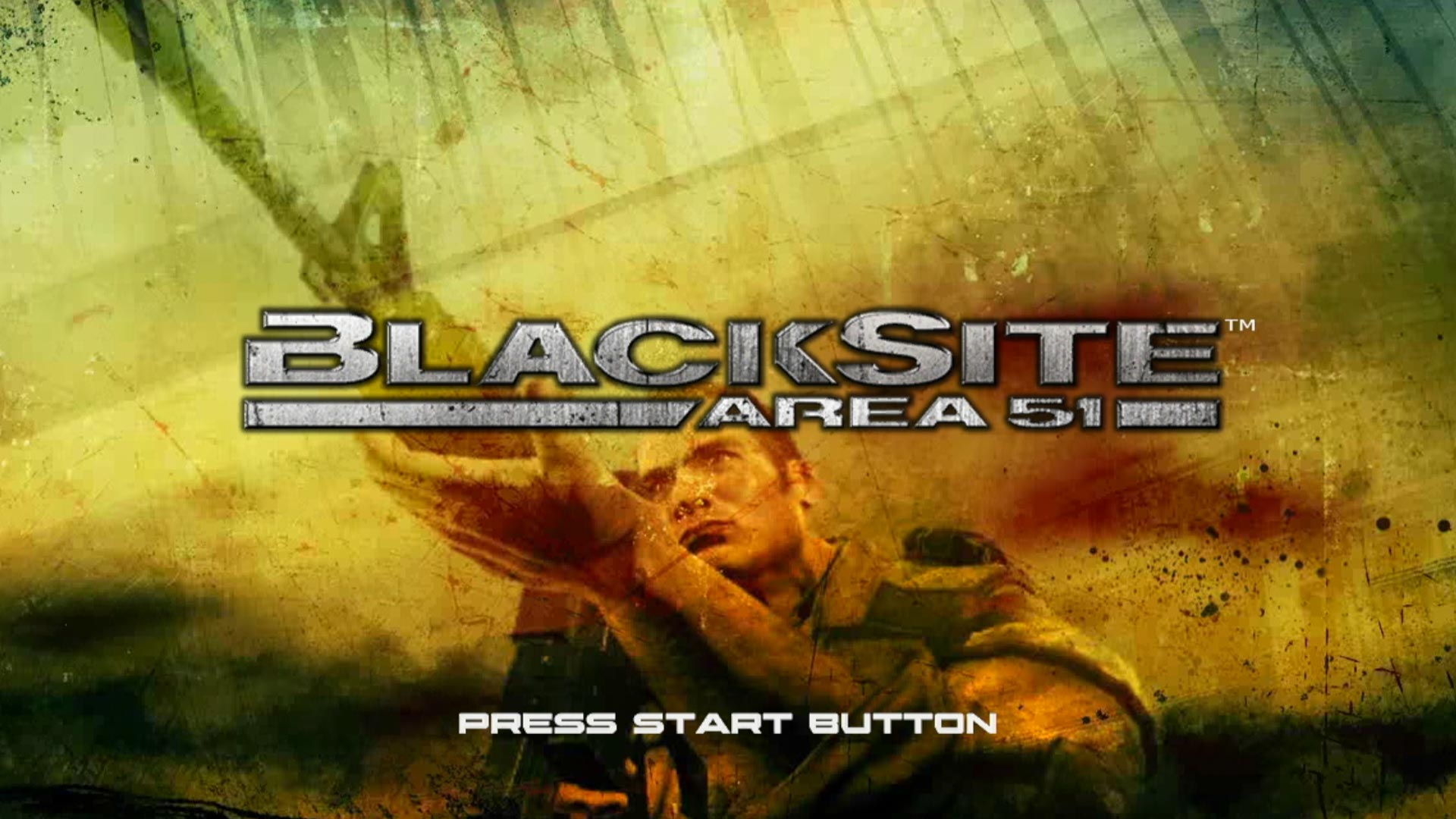 BlackSite Area 51 PS3 title start screen