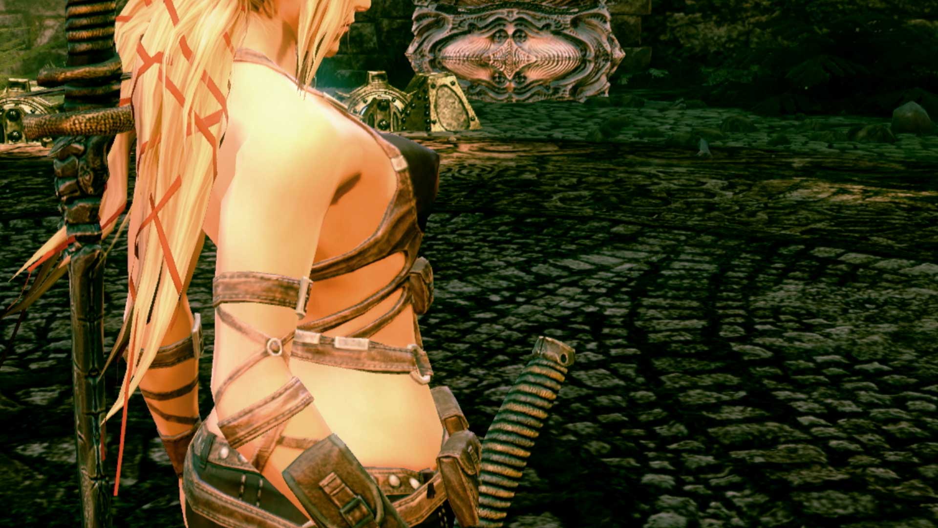 Blades of Time PS3 Ayumi body screenshot