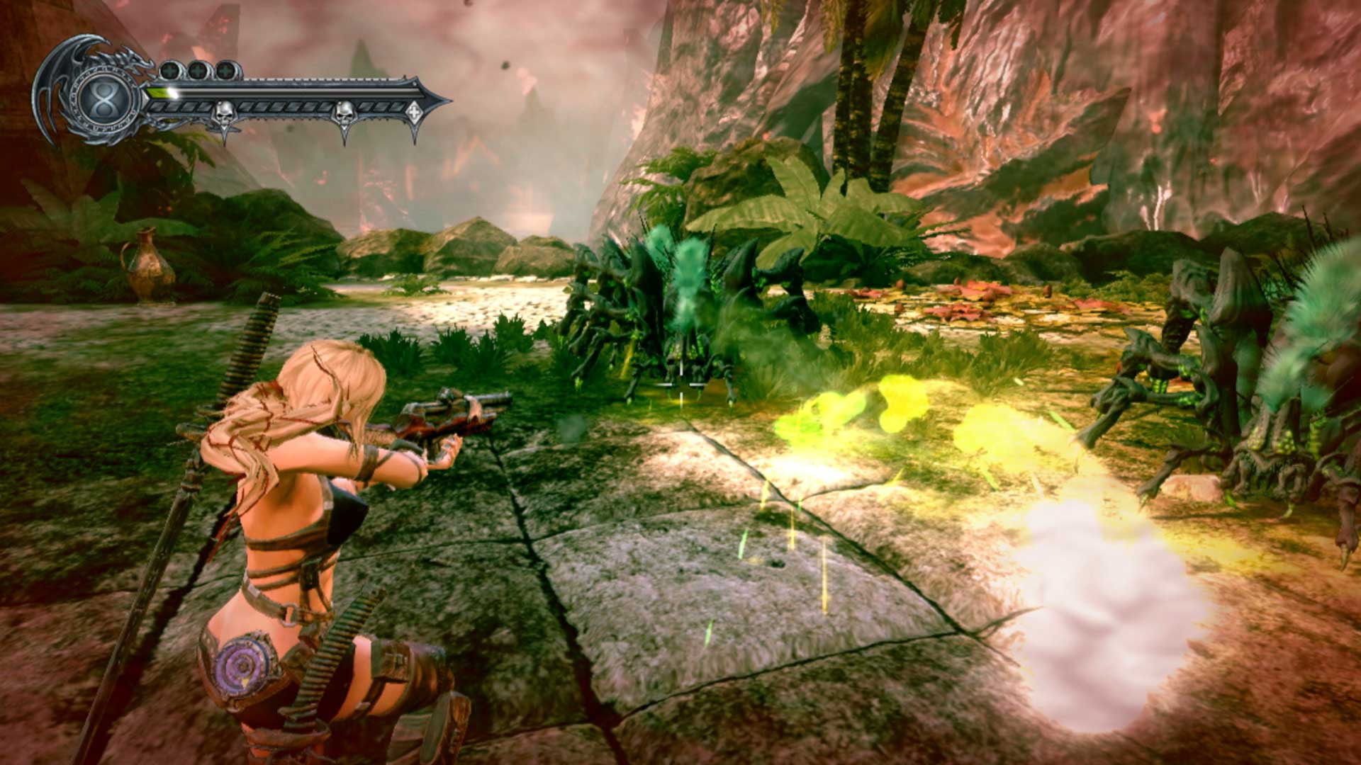 Blades of Time PS3 giant spider screenshot