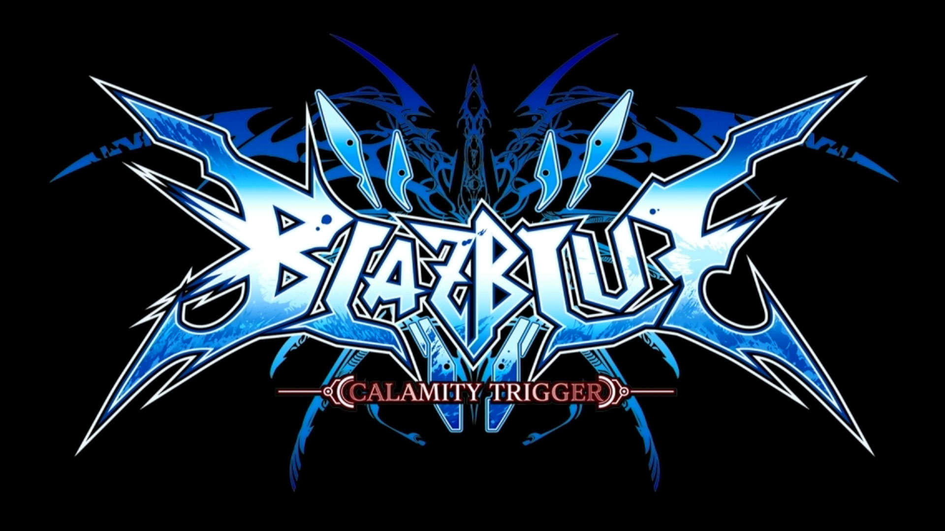 BlazBlue Calamity Trigger PS3 title start screen