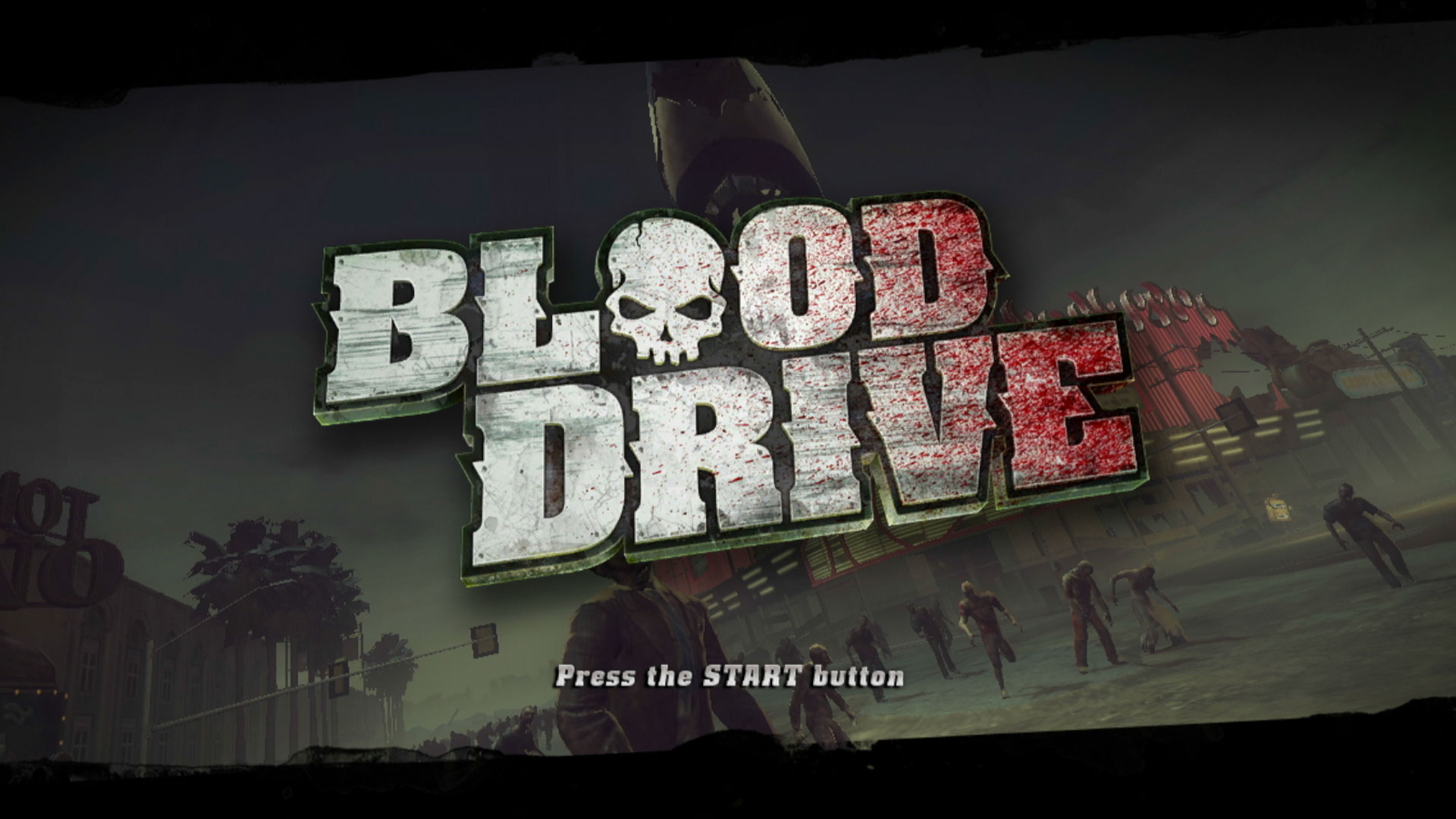 Blood Drive PS3 game title start screen