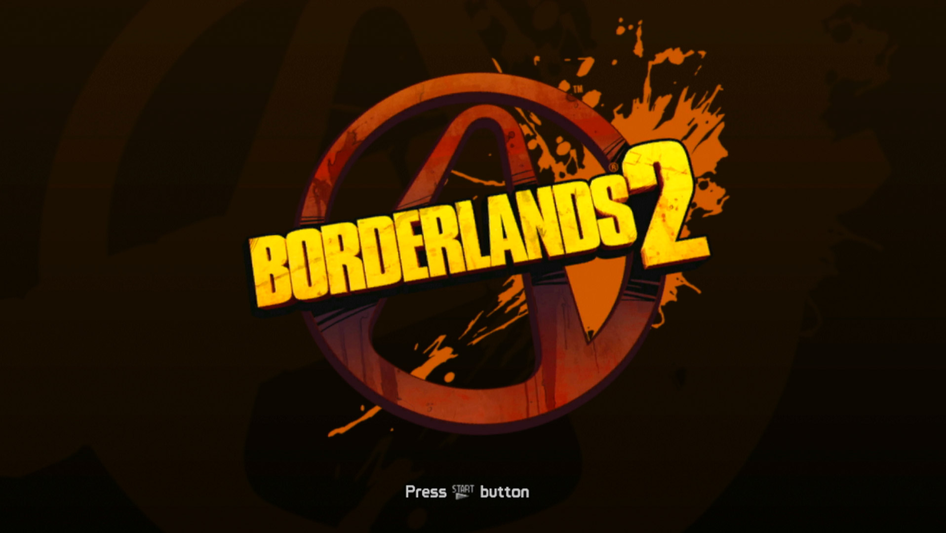 Borderlands 2 PS3 title start screen