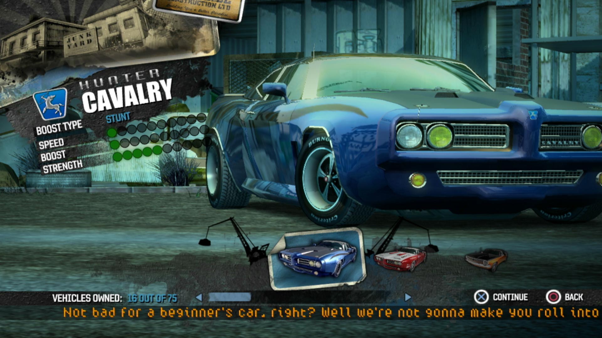 Burnout Paradise PS3 blue hunter cavalry car