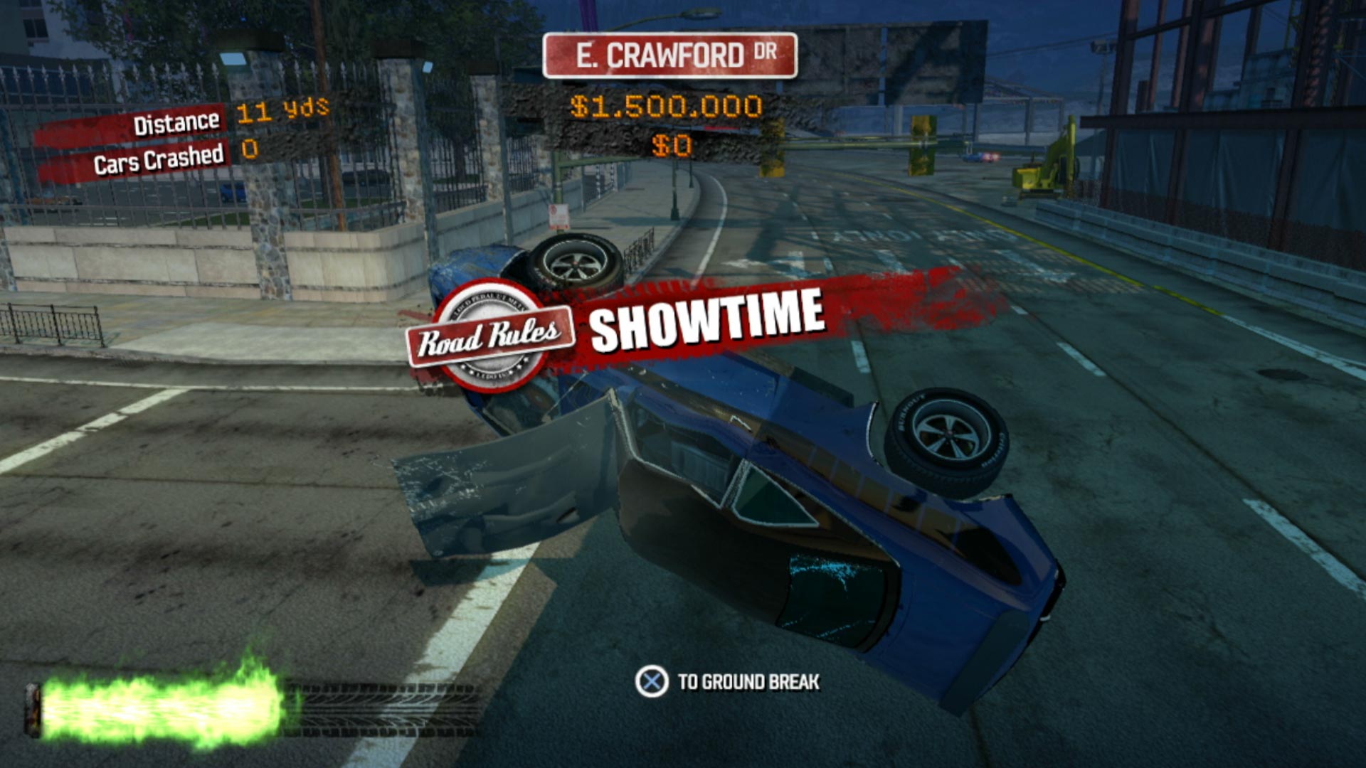 Burnout Paradise PS3 showtime car crashing