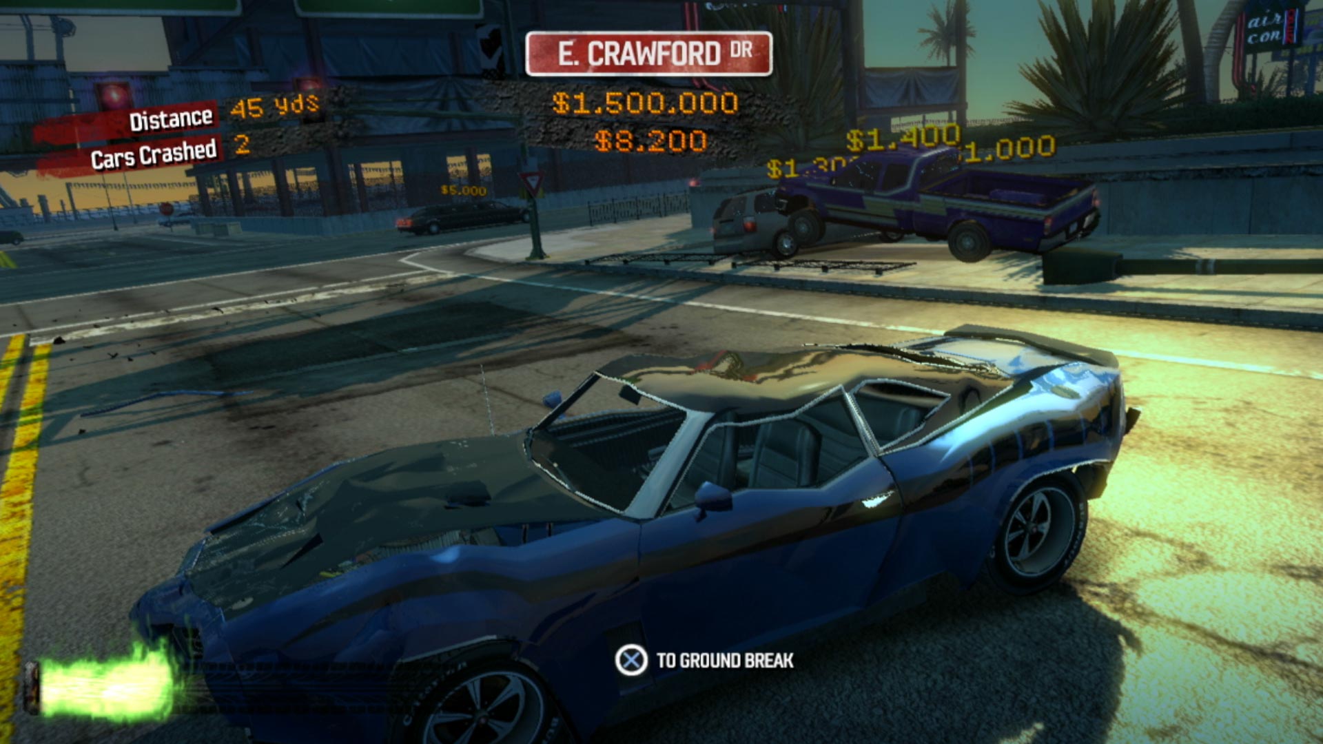 Burnout Paradise PS3 vehicle damage screenshot