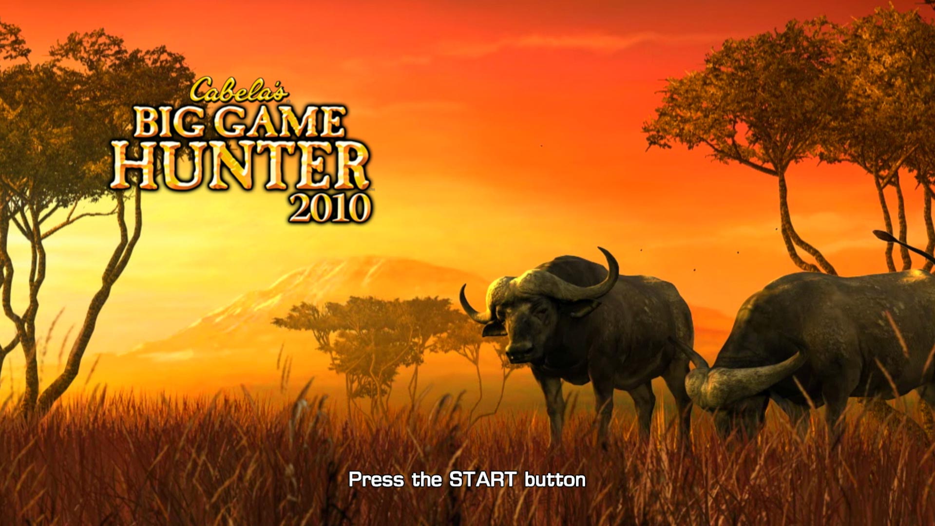 Cabelas Big Game Hunter 2010 PS3 title start screen