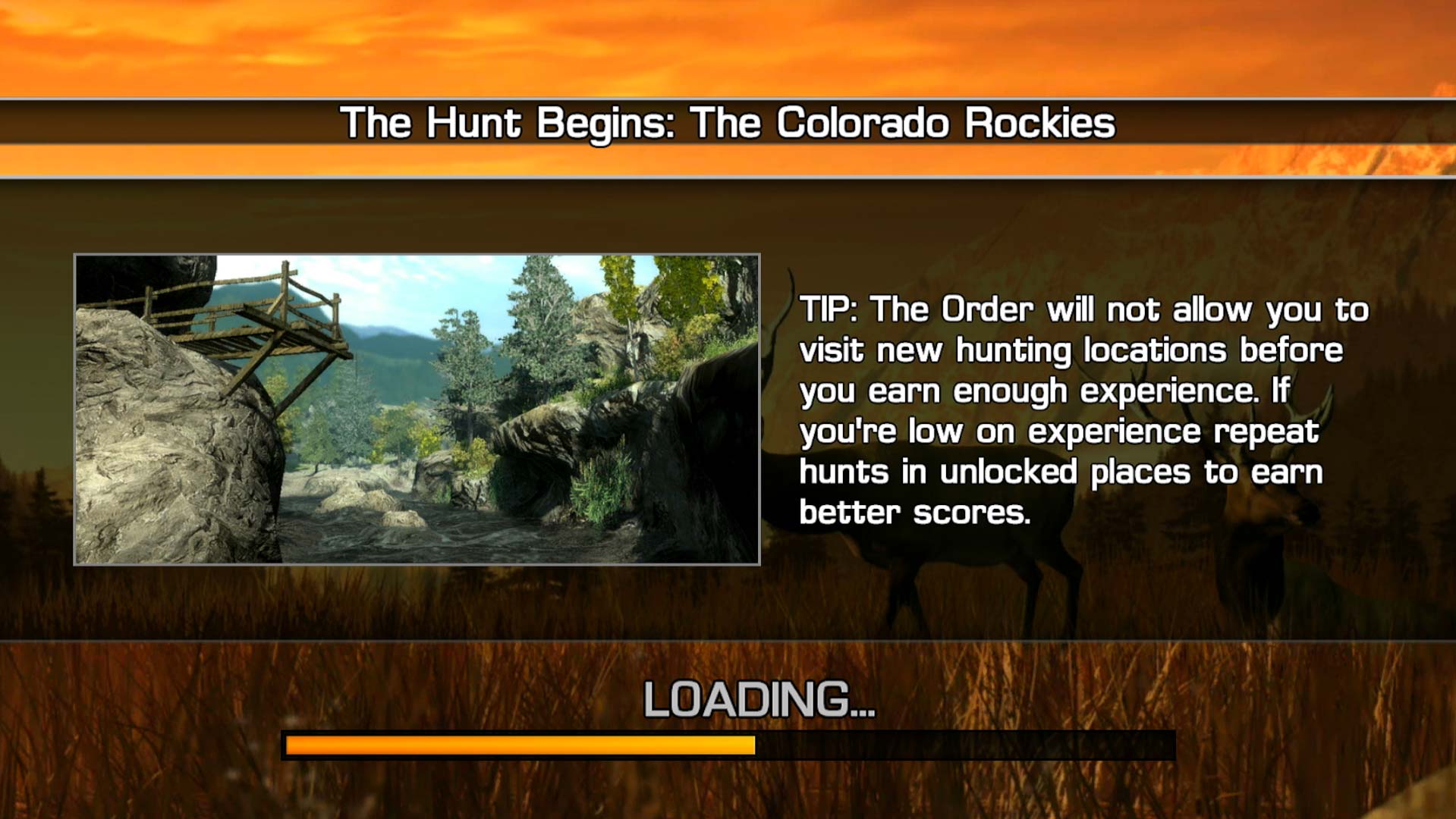 Cabelas Big Game Hunter 2010 PS3 loading screen