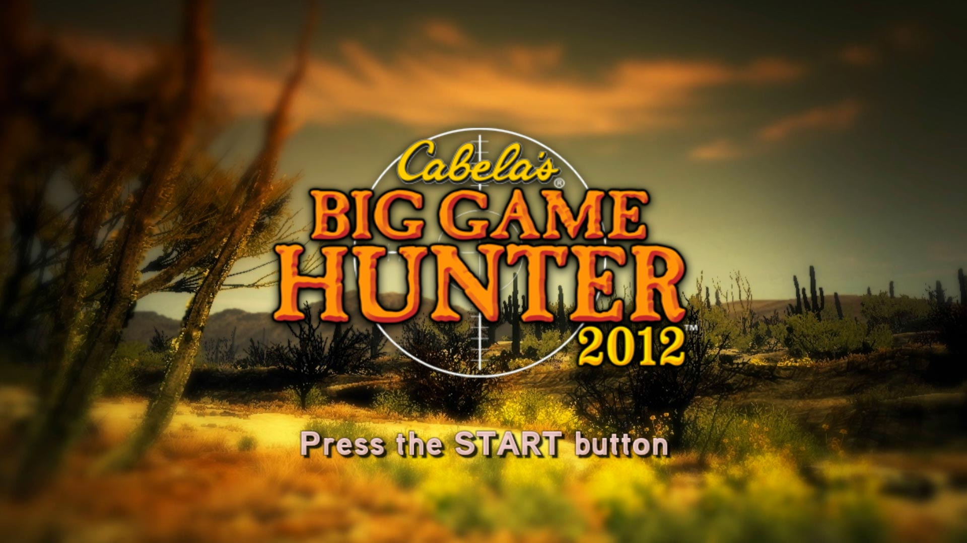 Cabelas Big Game Hunter 2012 PS3 title start screen