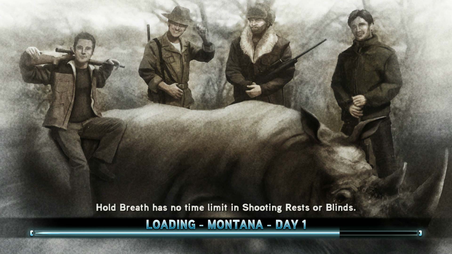 Cabelas Big Game Hunter 2012 PS3 loading screen montana day 1