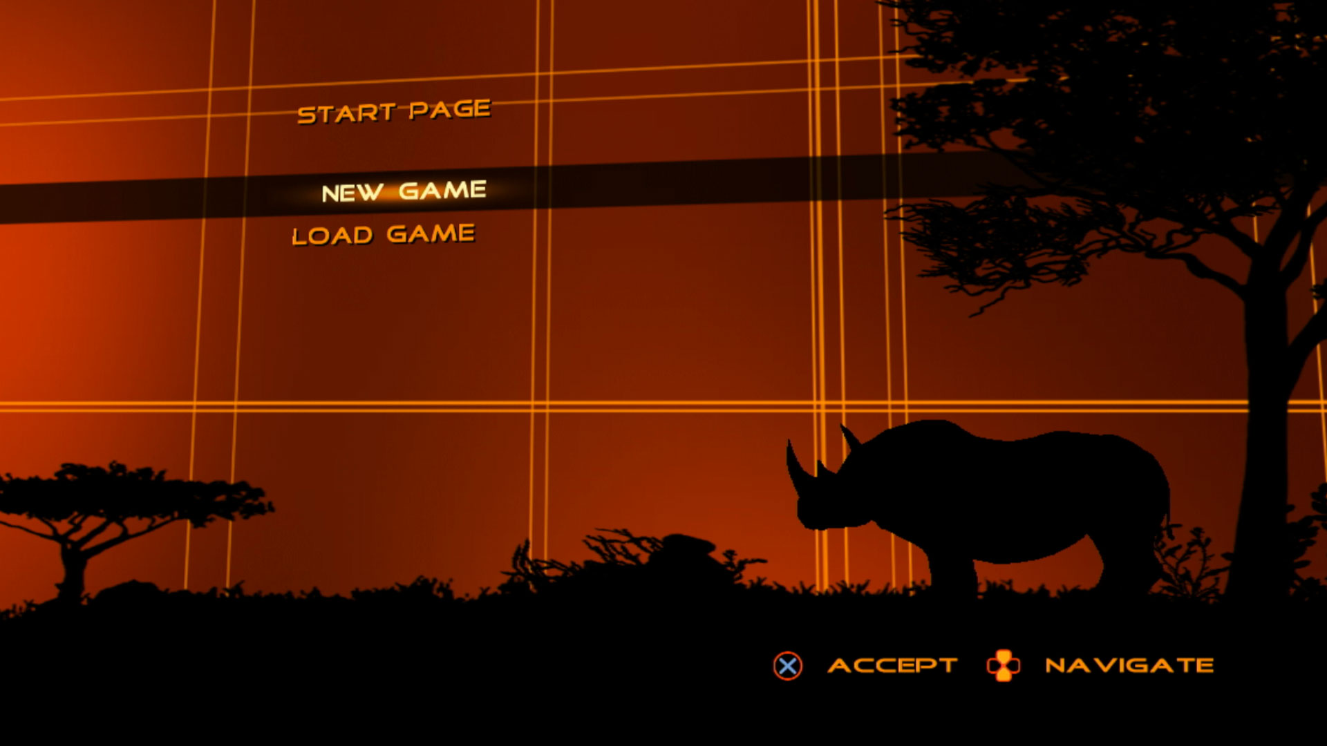 Cabelas Dangerous Hunts 2009 PS3 title start screen