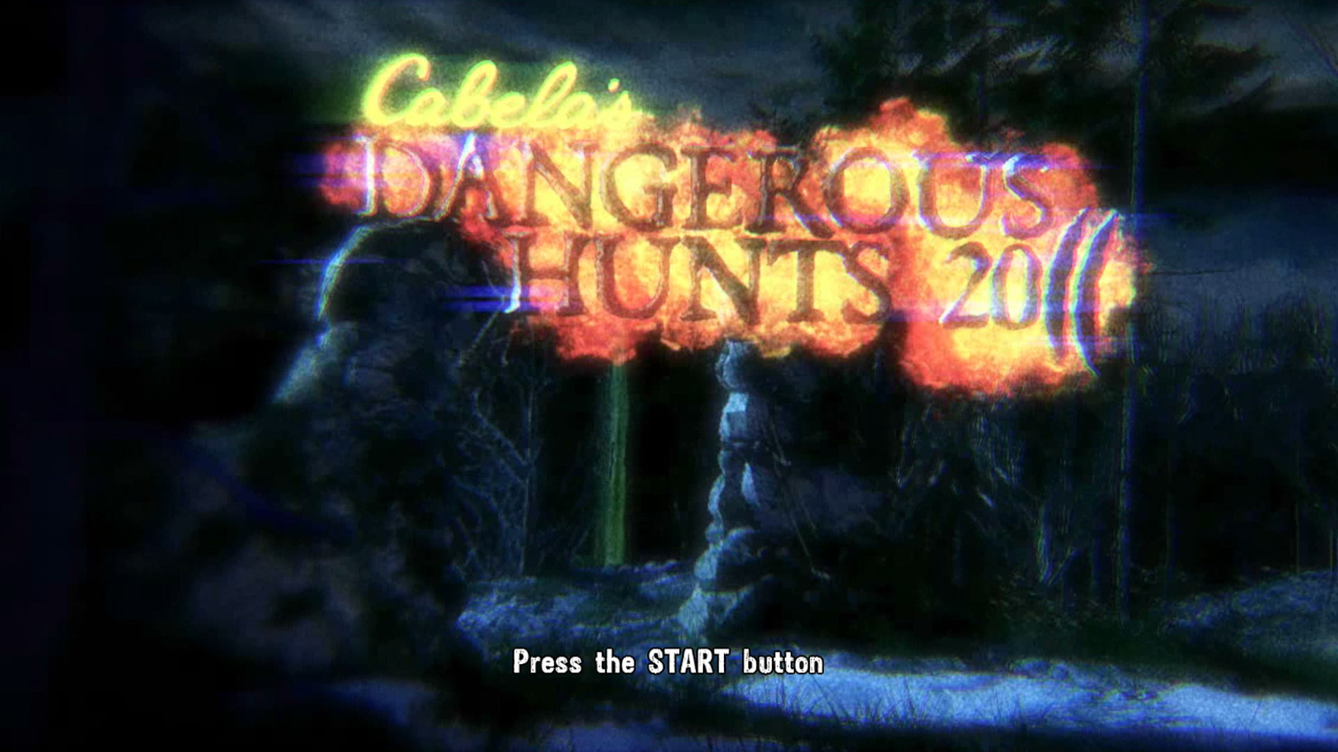 Cabelas Dangerous Hunts 2011 PS3 title start screen