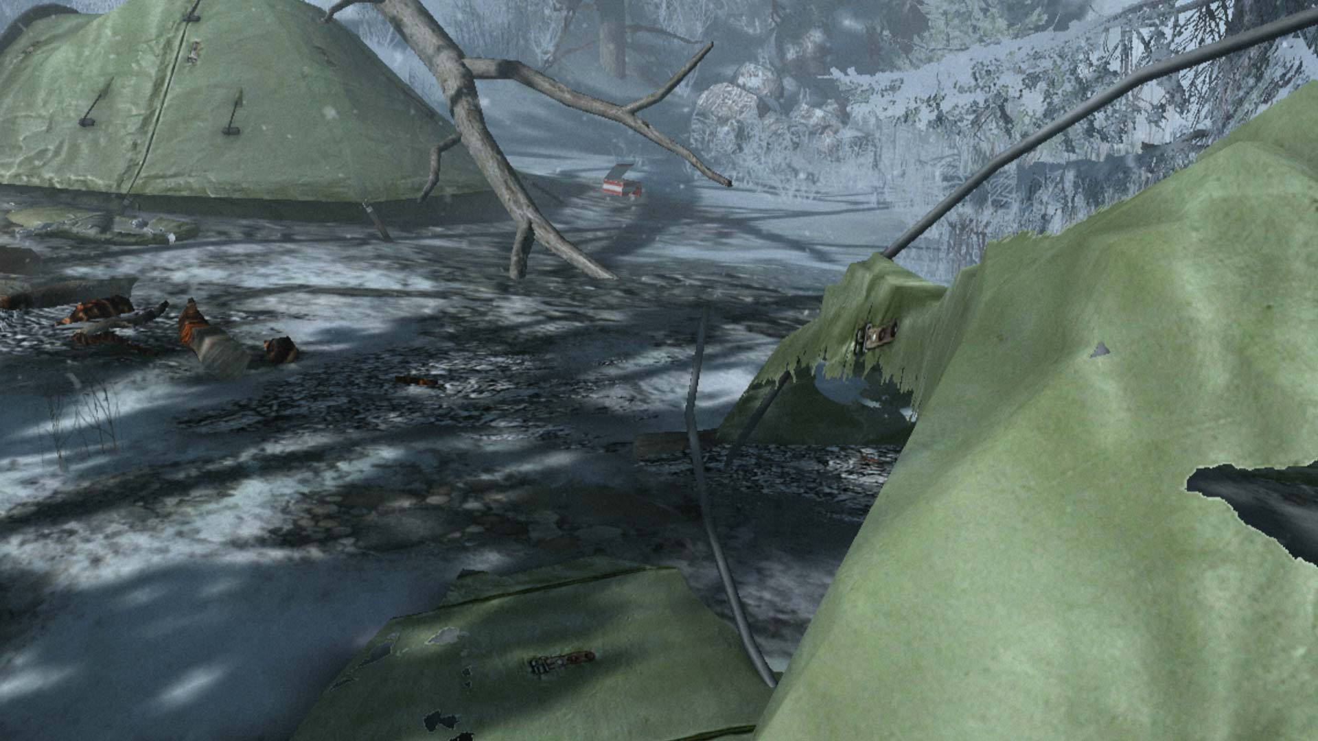 Cabelas Dangerous Hunts 2011 PS3 tents damaged