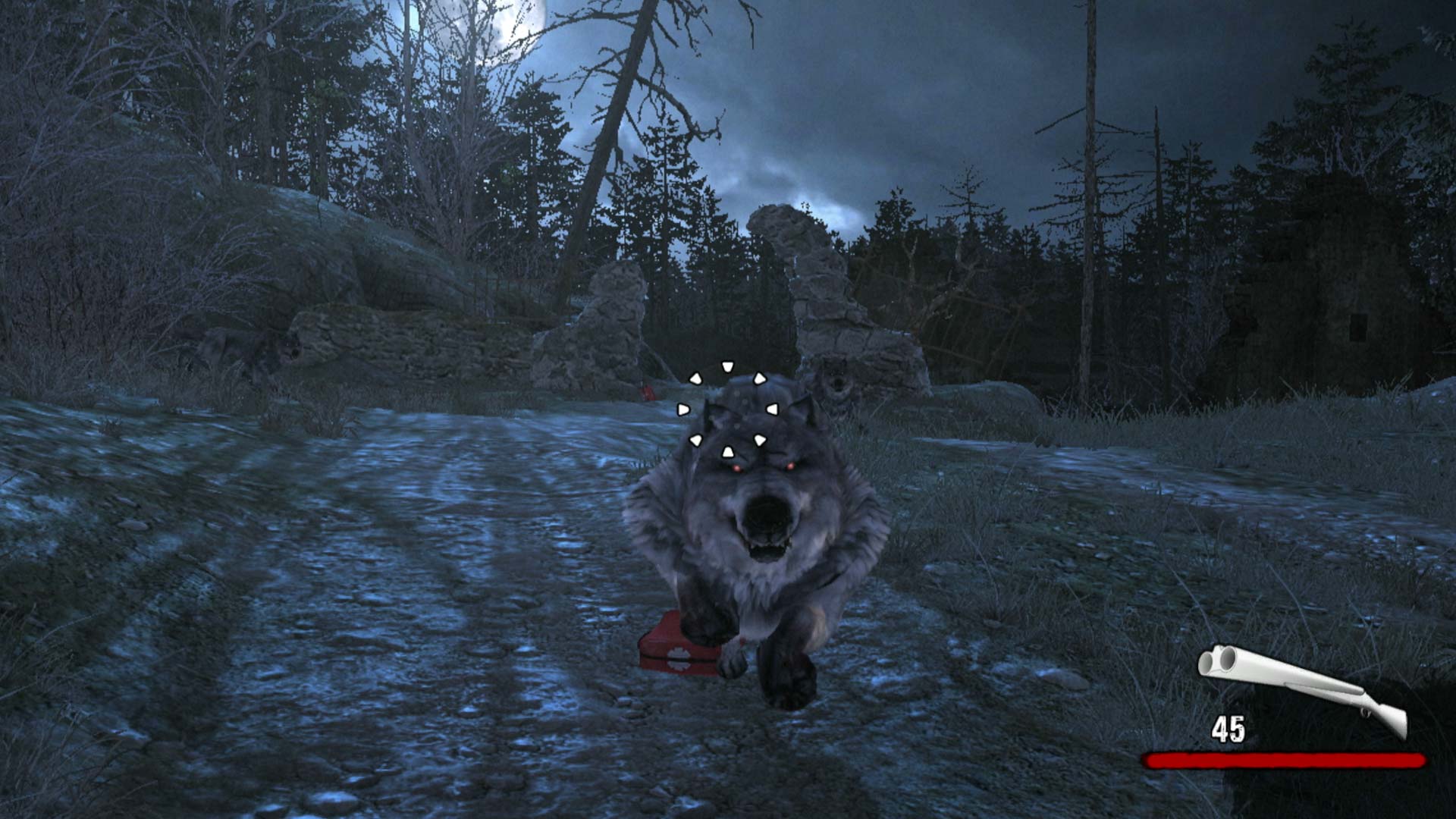 Cabelas Dangerous Hunts 2011 PS3 scary wolf running