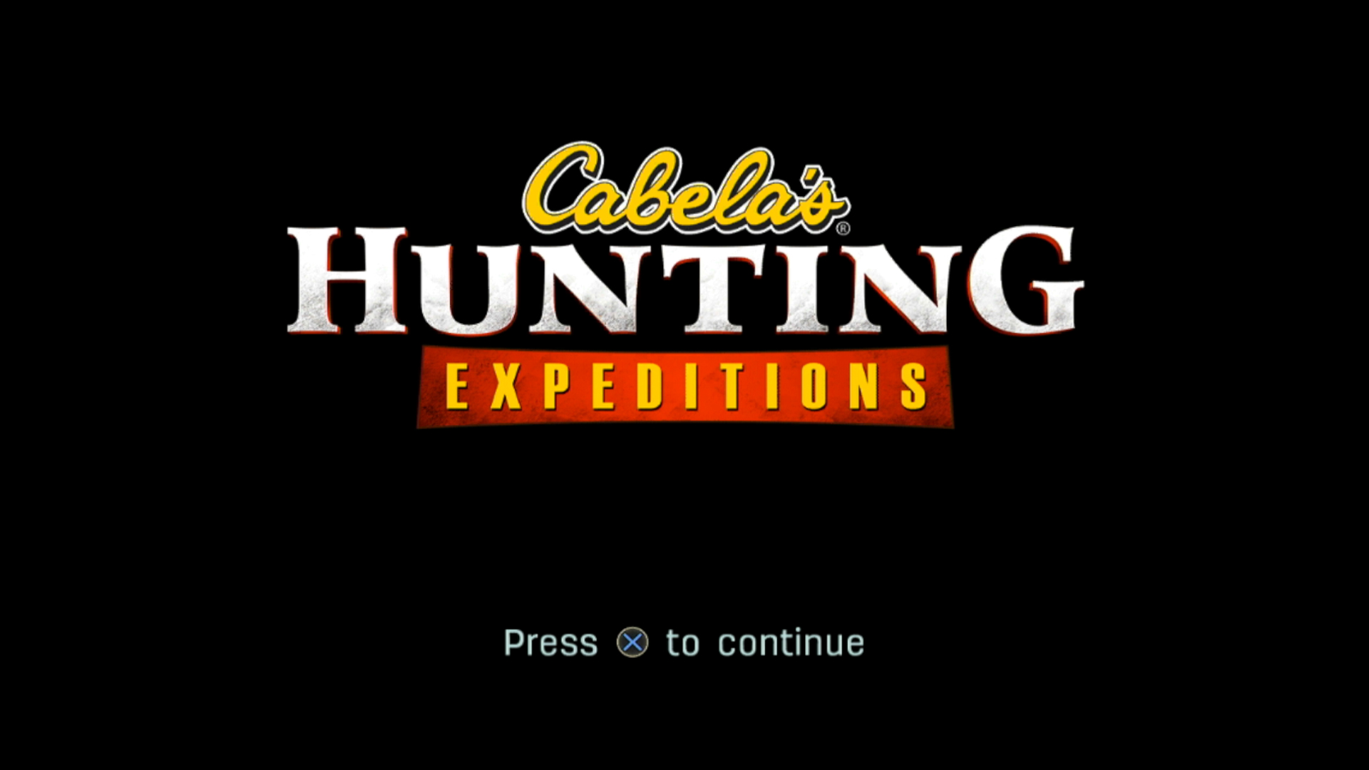 Cabelas Hunting Expeditions PS3 title start screen