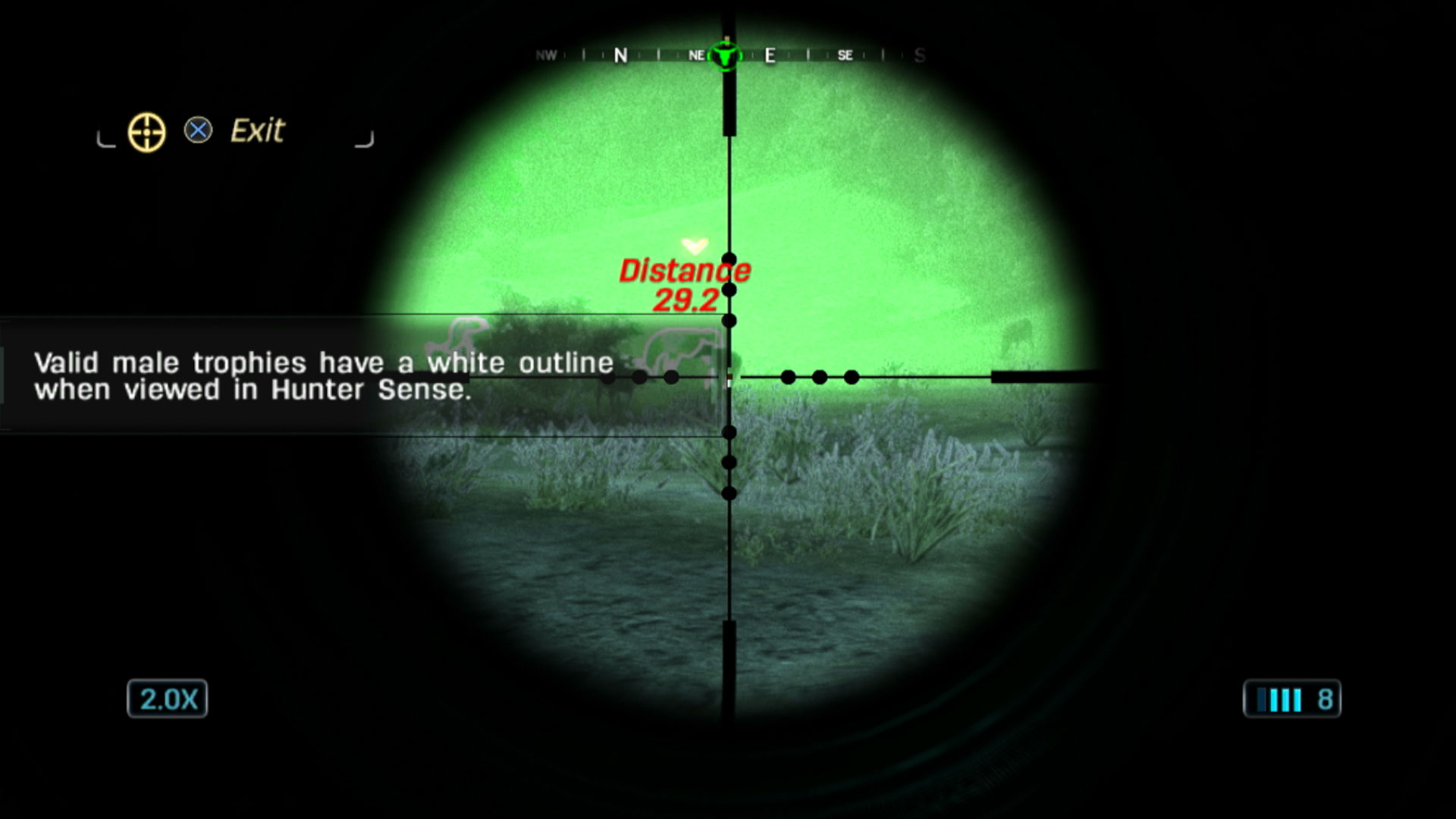 Cabelas Hunting Expeditions PS3 scope hunter sense