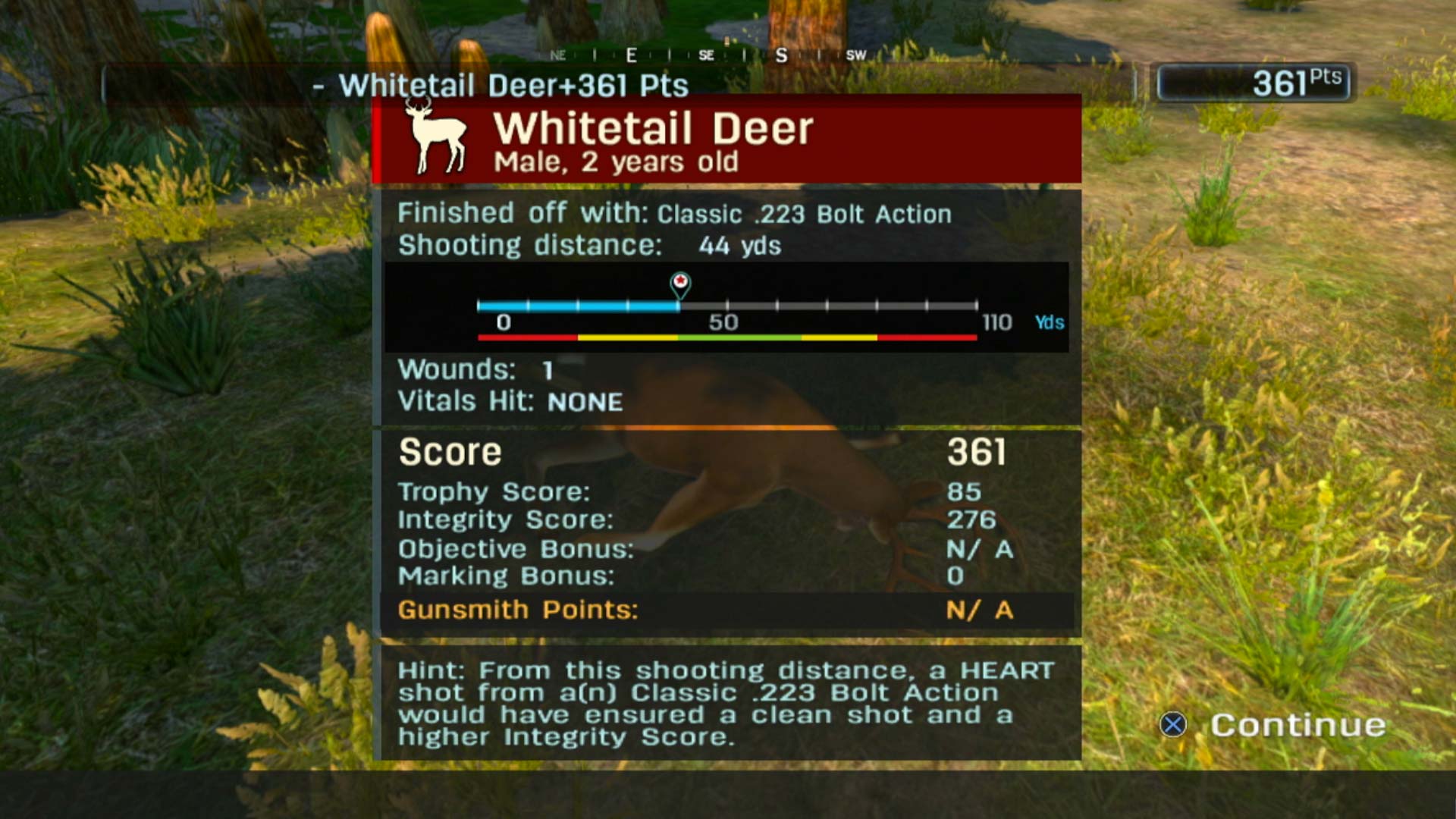 Cabelas Hunting Expeditions PS3 whitetail deer trophy information