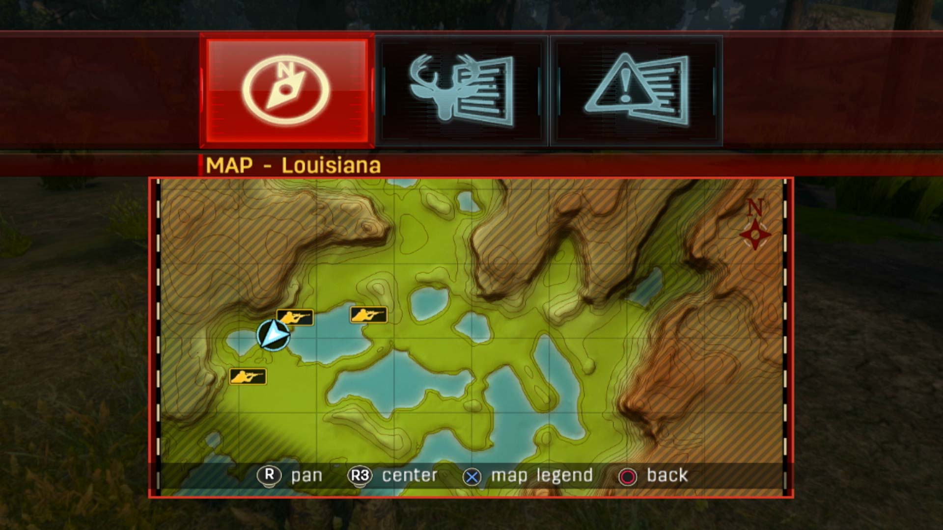 Cabelas Hunting Expeditions PS3 game map