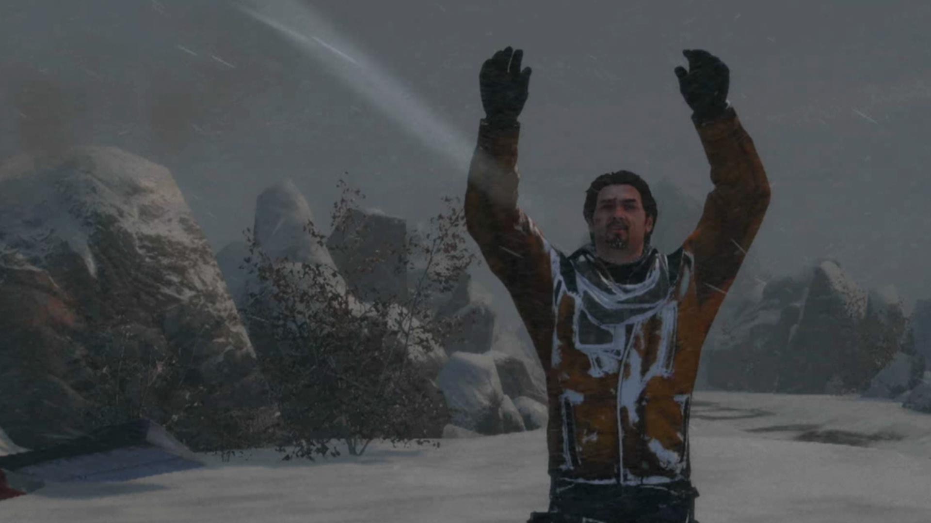 Cabela's Survival Shadows of Katmai PS3 main character waving man