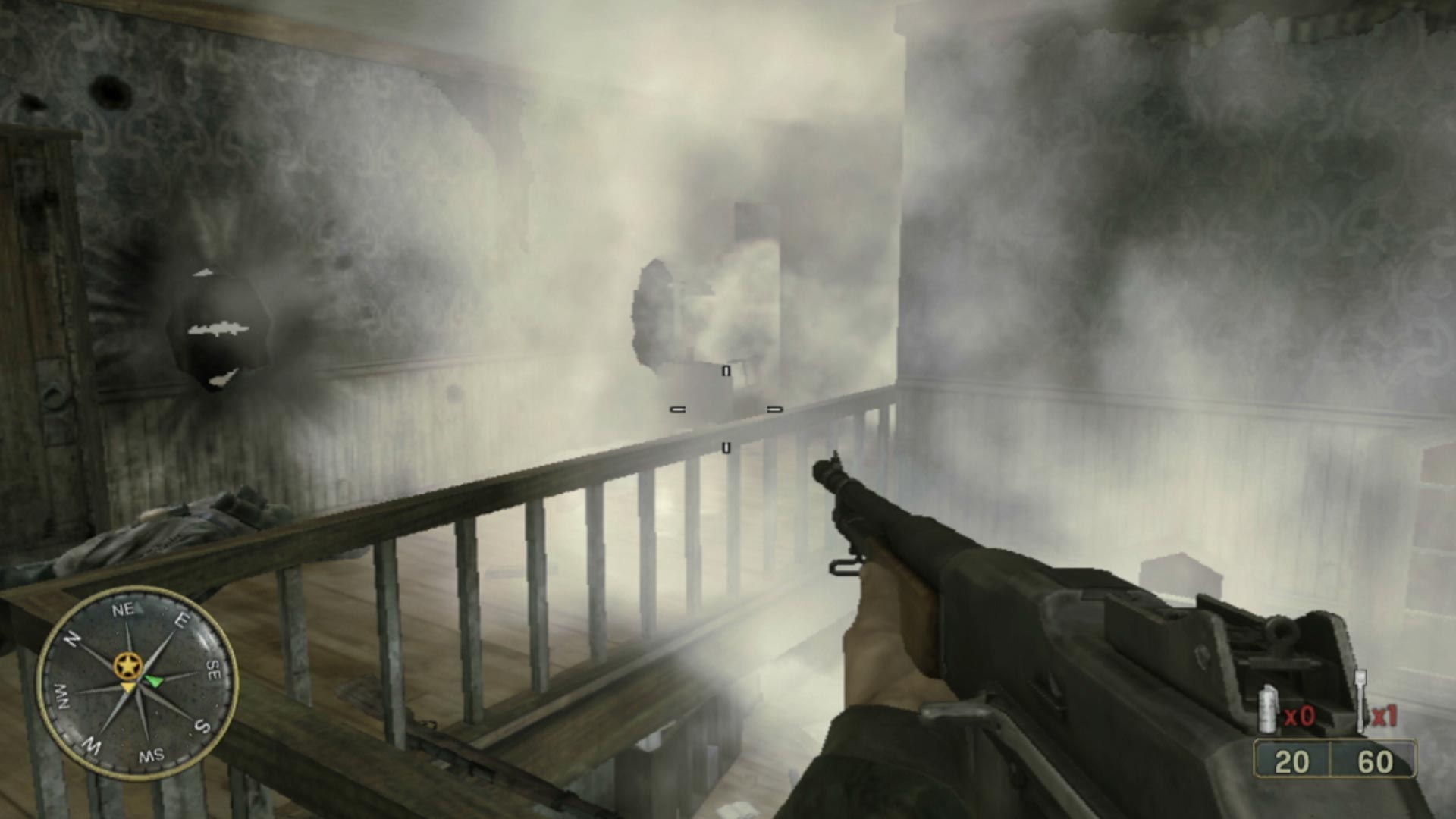 Call of Duty 3 PS3 smoke grenade room