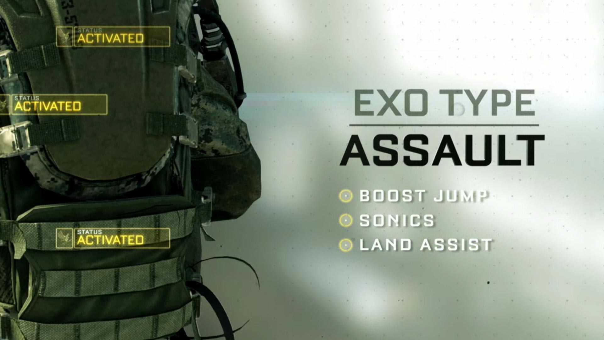 Call of Duty Advanced Warfare PS3 exo type assault gear