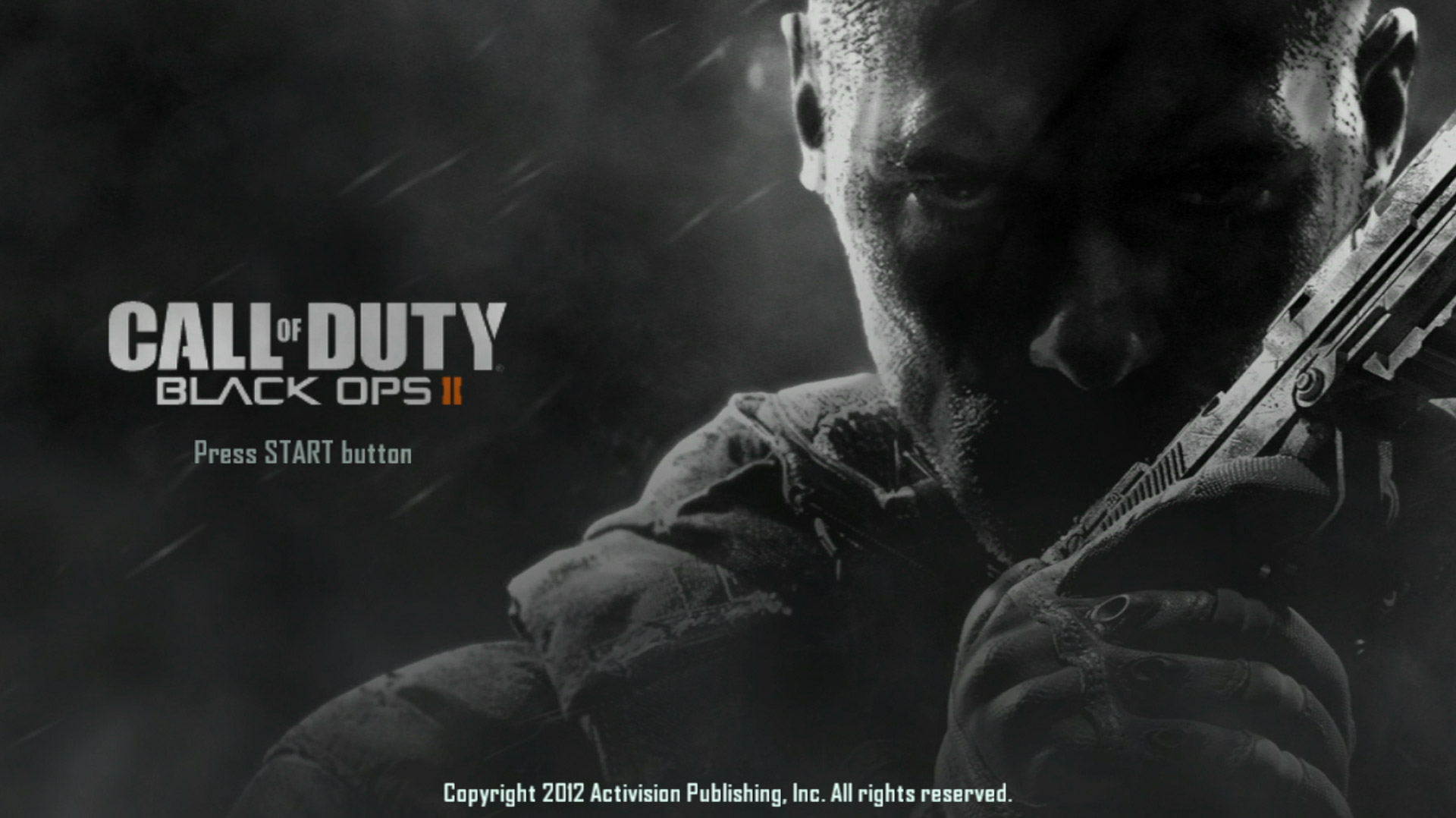 Call of Duty Black Ops II PS3 game title start screen