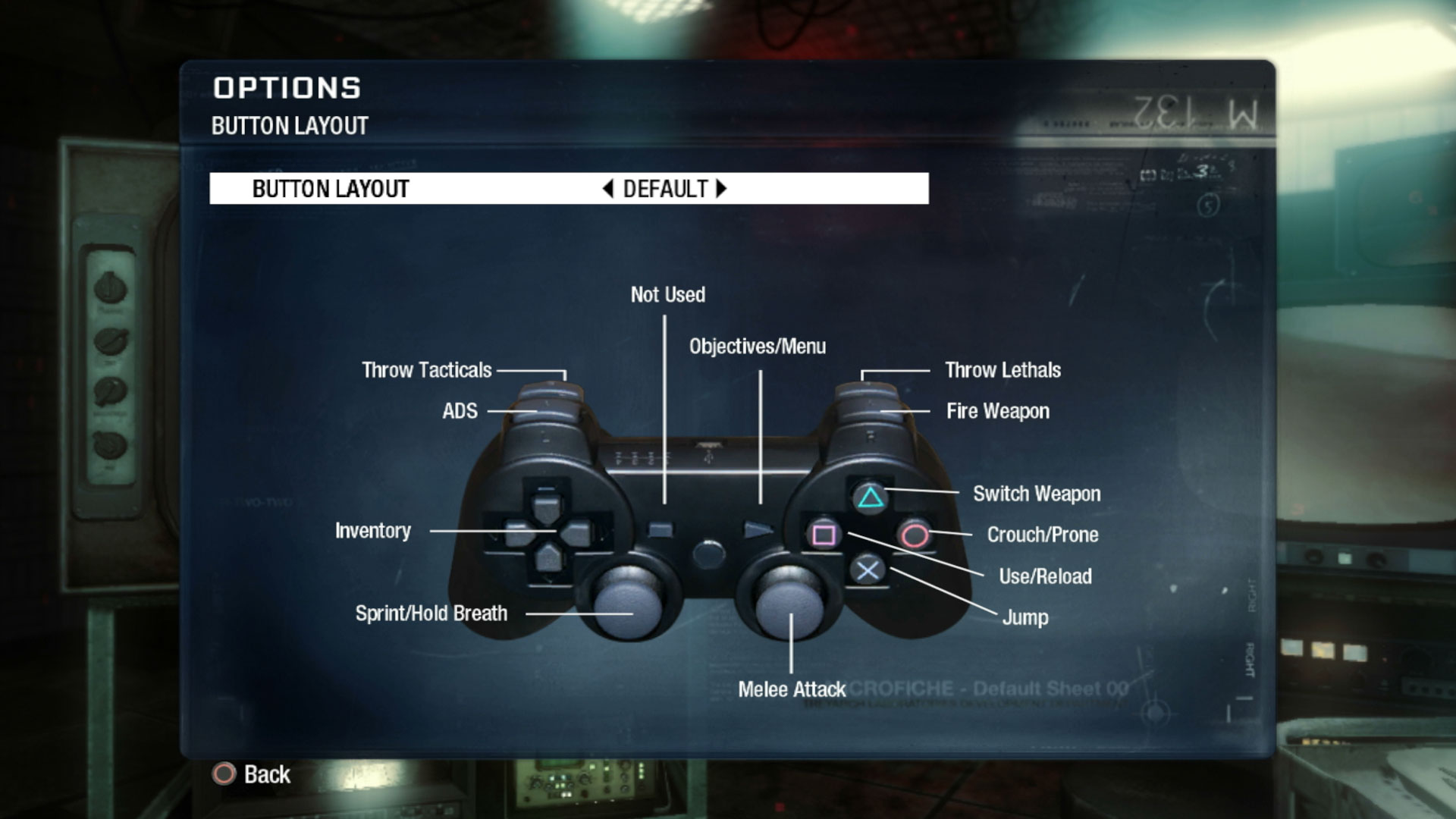 Call of Duty Black Ops PS3 controller layout