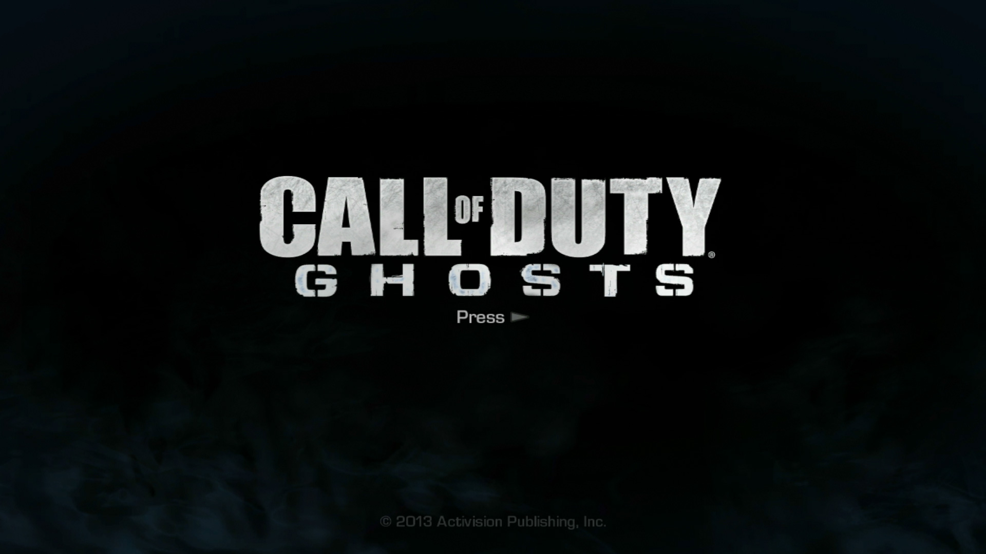 Call of Duty Ghosts PS3 title start screen