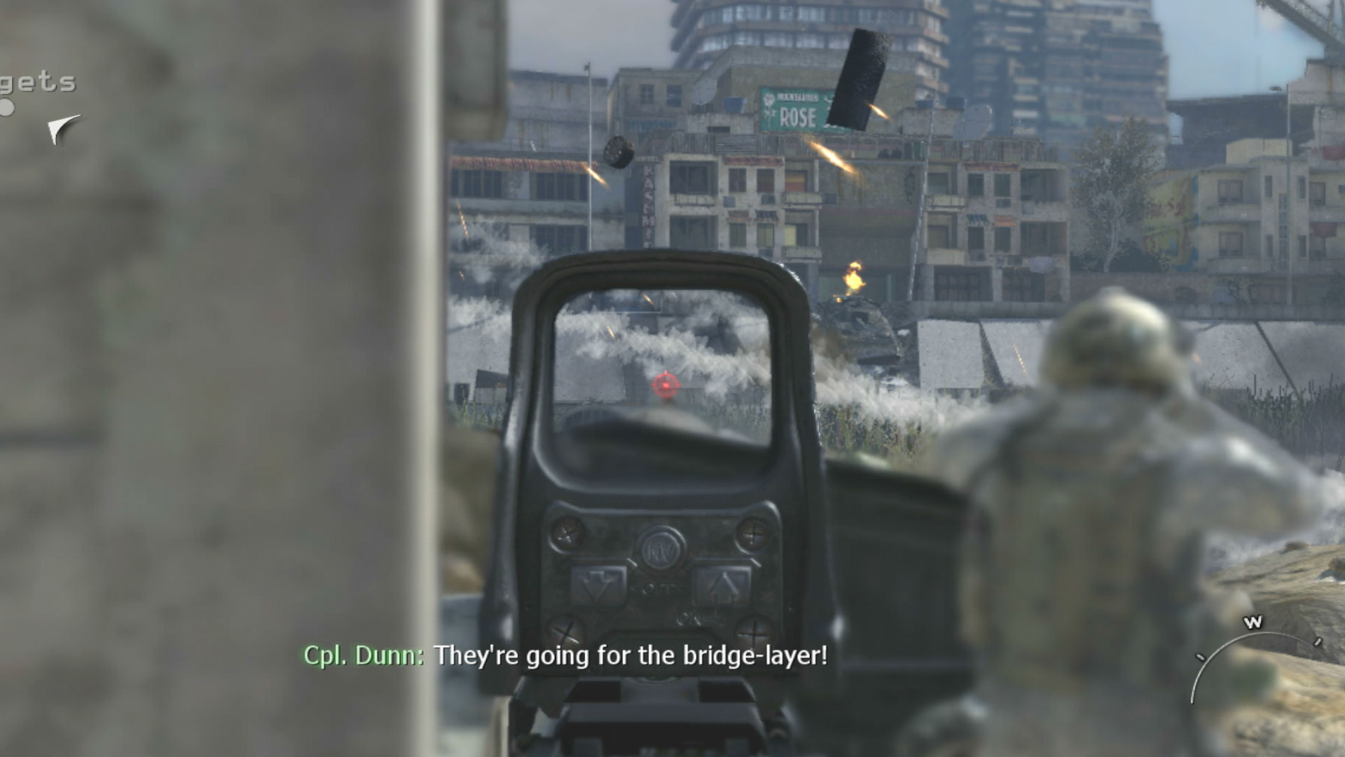 Call of Duty Modern Warfare 3 PS3 protecting bridge aiming scope