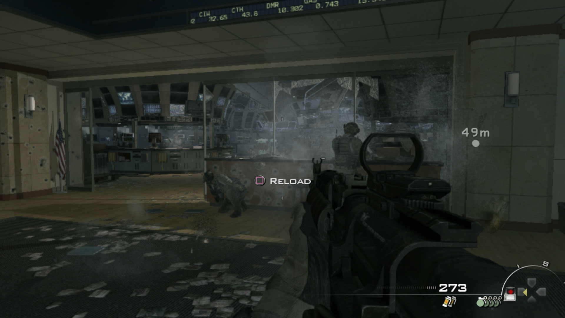 Call of Duty Modern Warfare 3 PS3 inside building screenshot