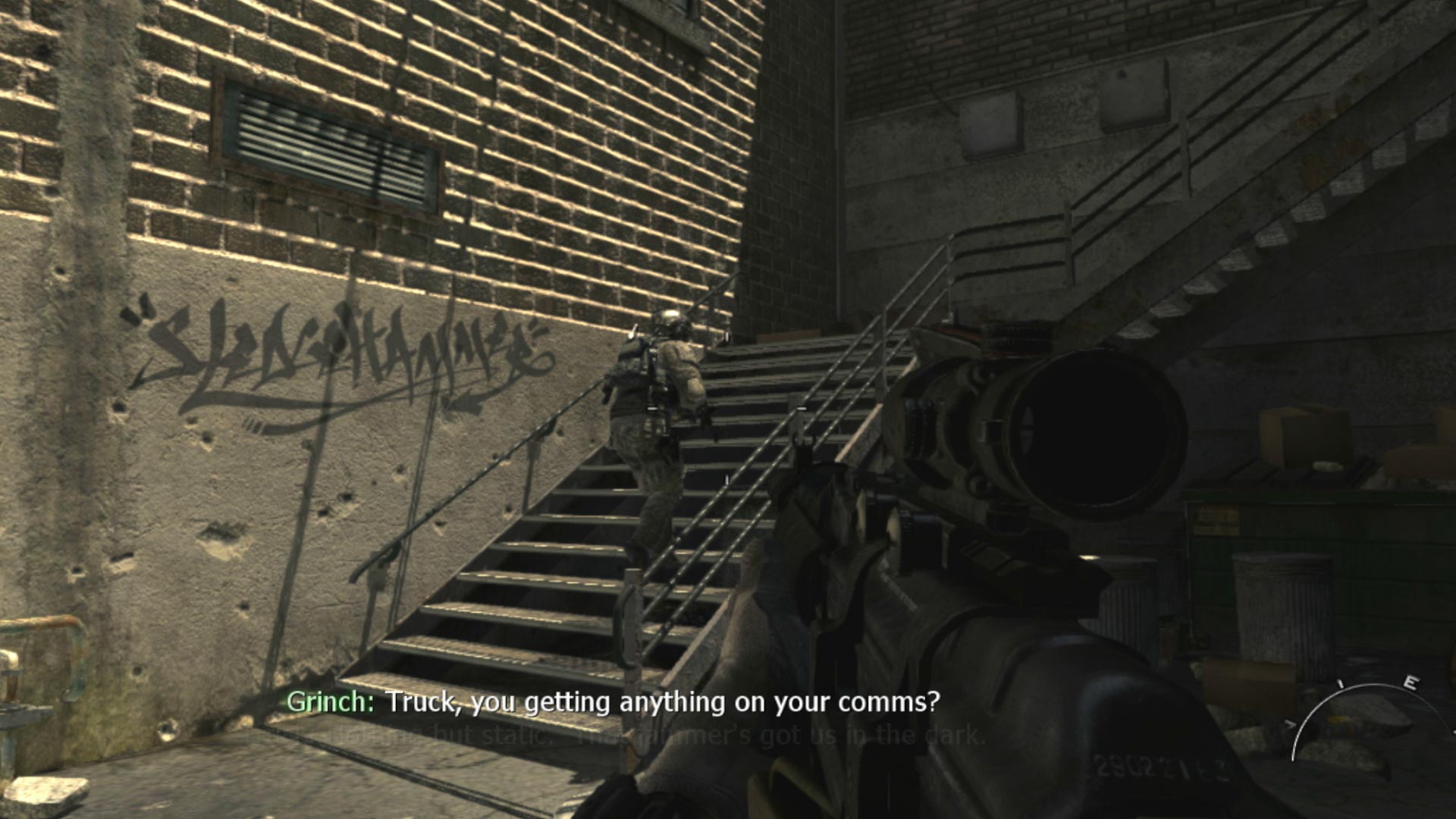 Call of Duty Modern Warfare 3 PS3 team stairs