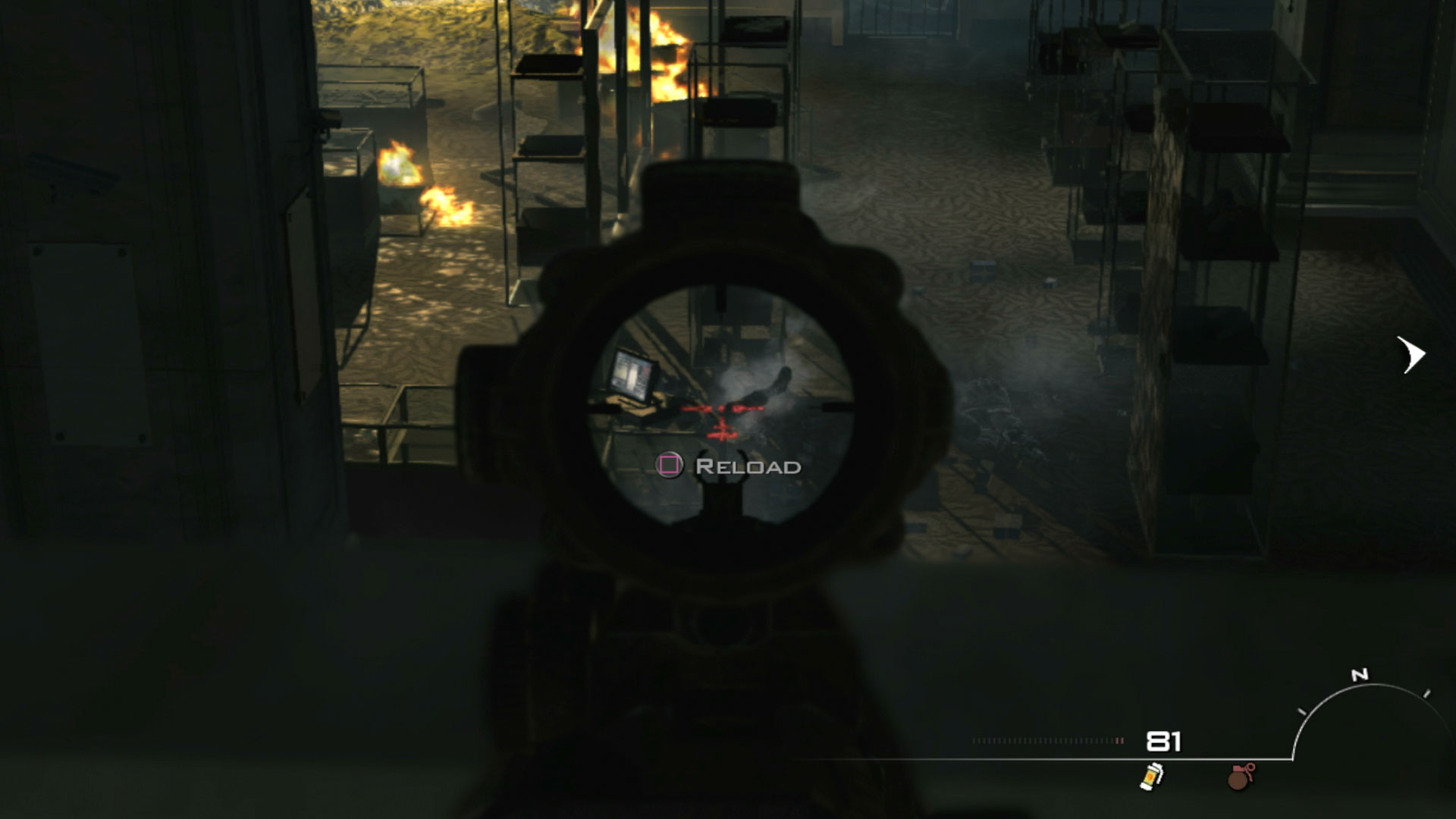 Call of Duty Modern Warfare 3 PS3 scope aiming screenshot