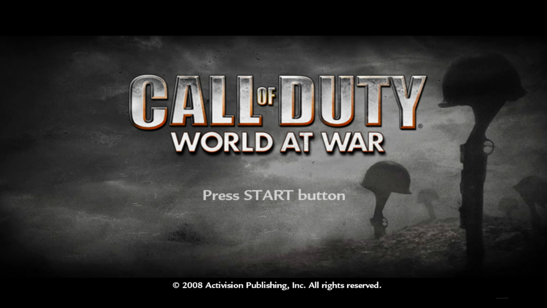 Call of Duty World at War PS3 start title screen