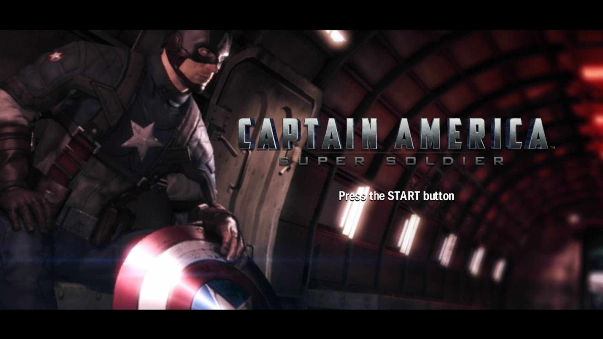 Captain America Super Soldier PS3 title start screen