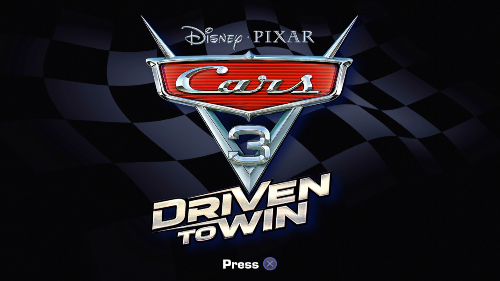 Cars 3 Driven to Win PS3 title start screen