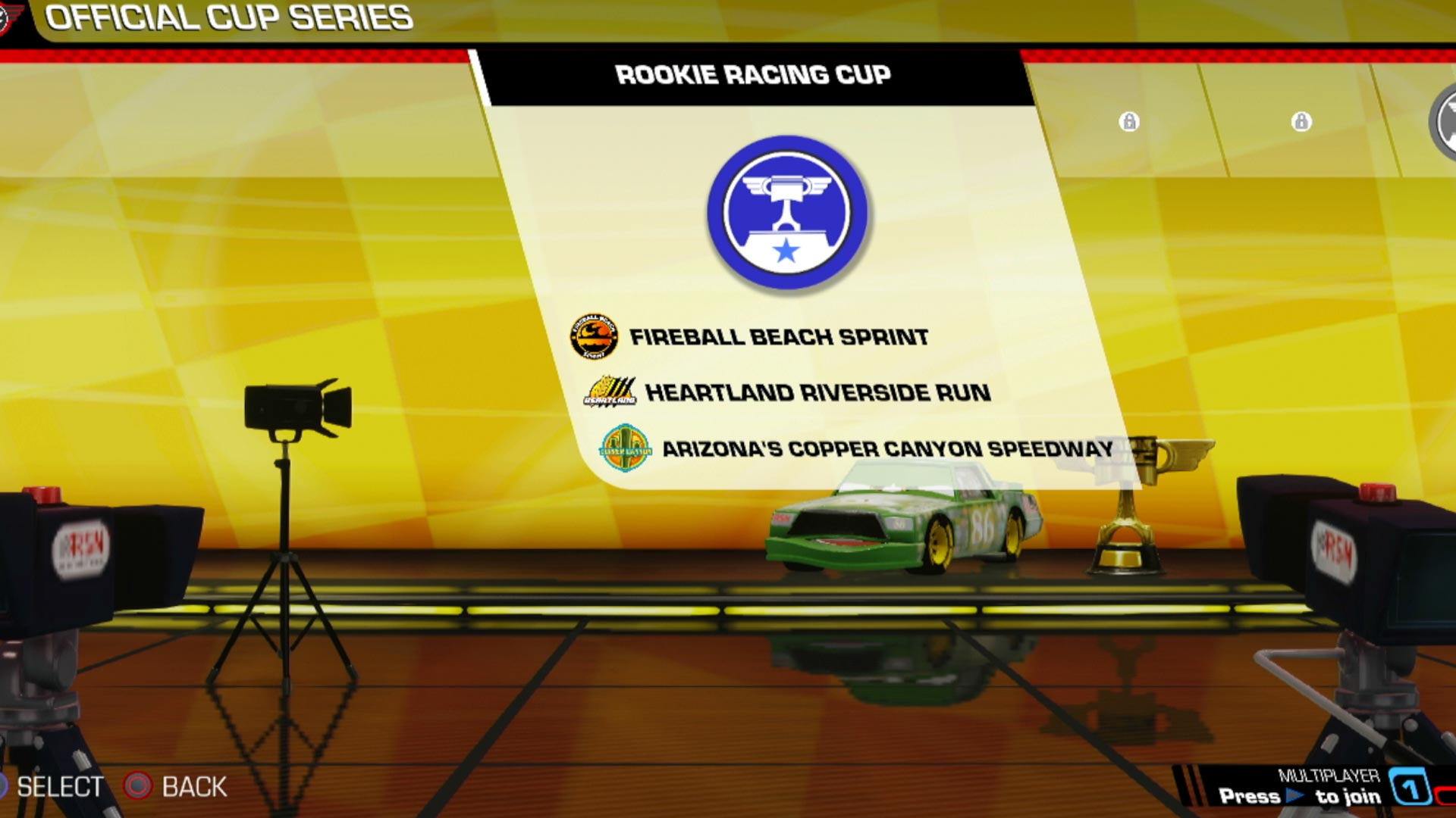 Cars 3 Driven to Win PS3 official cup series menu