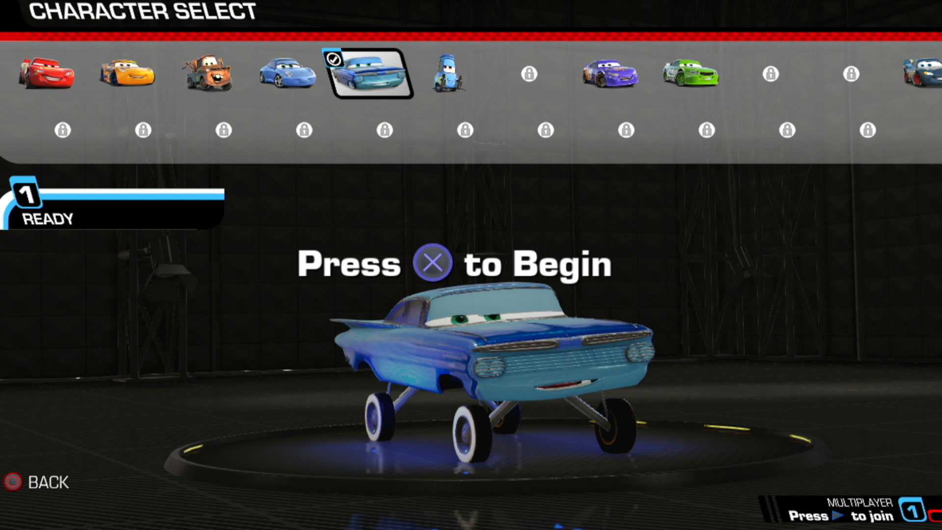 Cars 3 Driven to Win PS3 character select menu