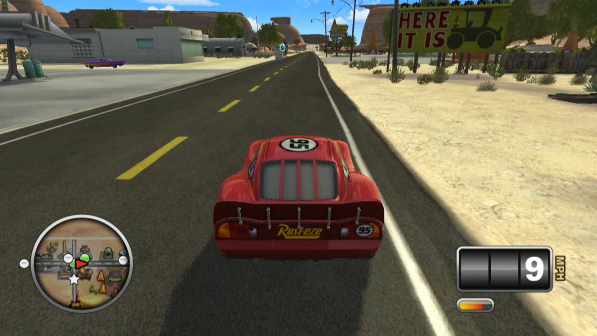 Cars Mater-National Championship PS3 McQueen driving road gameplay