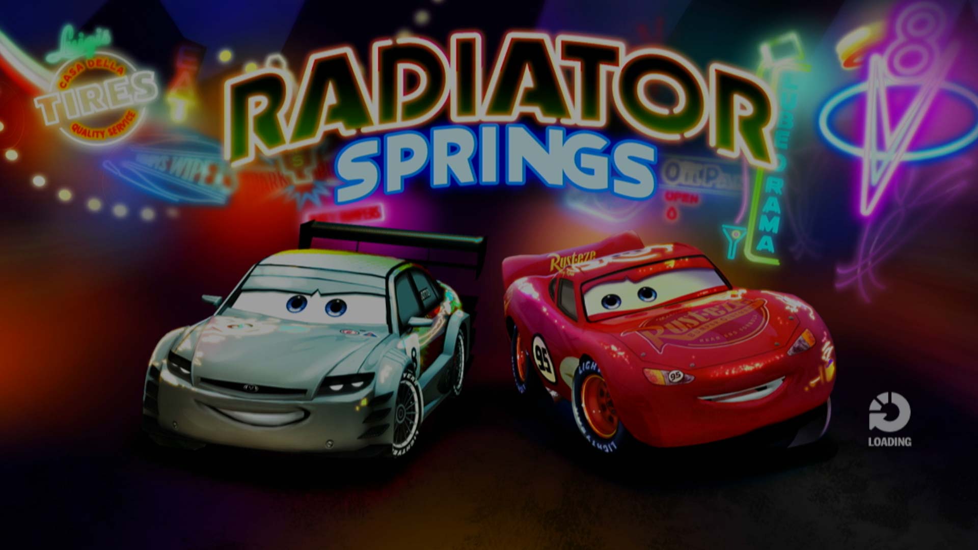 Cars Mater-National Championship PS3 radiator springs loading screen